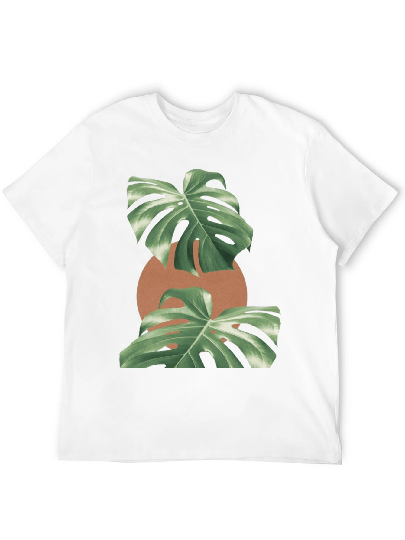 Monstera Leaf Graphic Black T-Shirt
