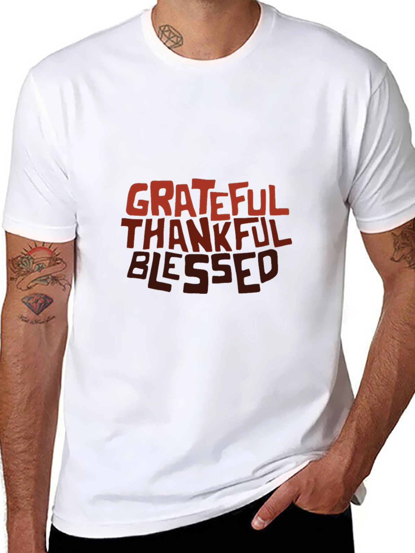 Grateful Thankful Blessed Graphic Tee