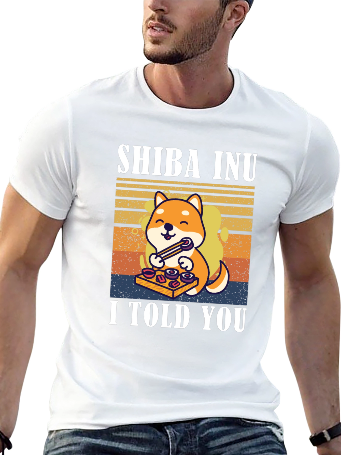 Shiba Inu Sushi T-Shirt – Funny Dog Lover Retro Tee