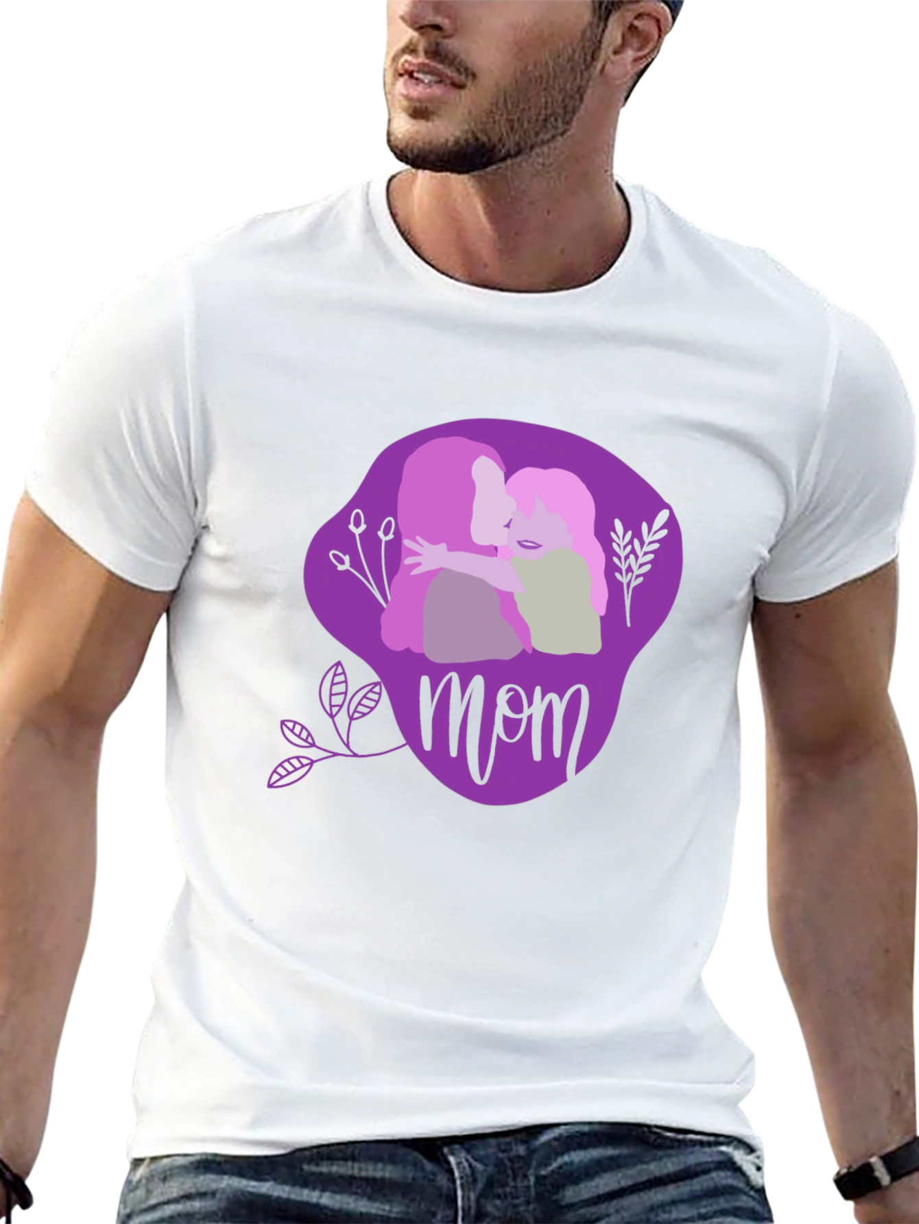 Mom & Child Graphic Tee - Black