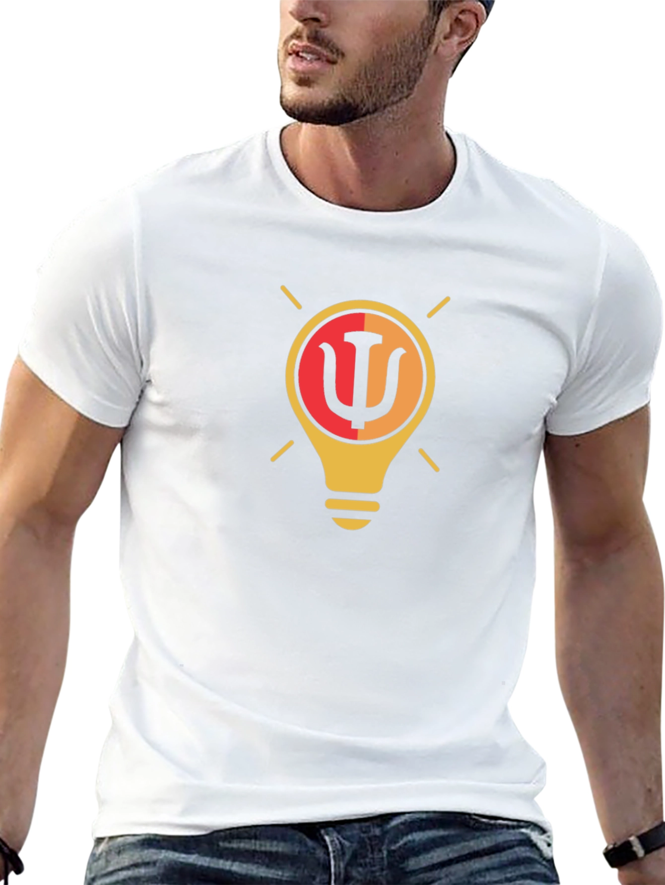 Psychology Lightbulb Black T-Shirt