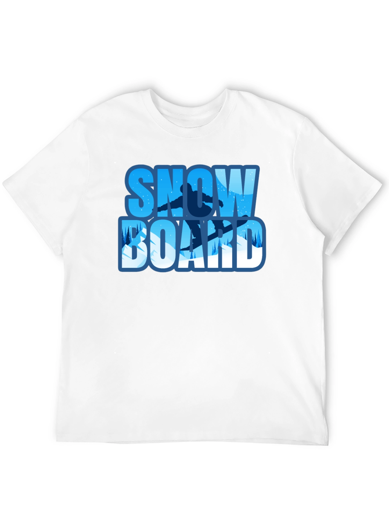 Snowboard Graphic Tee - Black Winter Sport Shirt