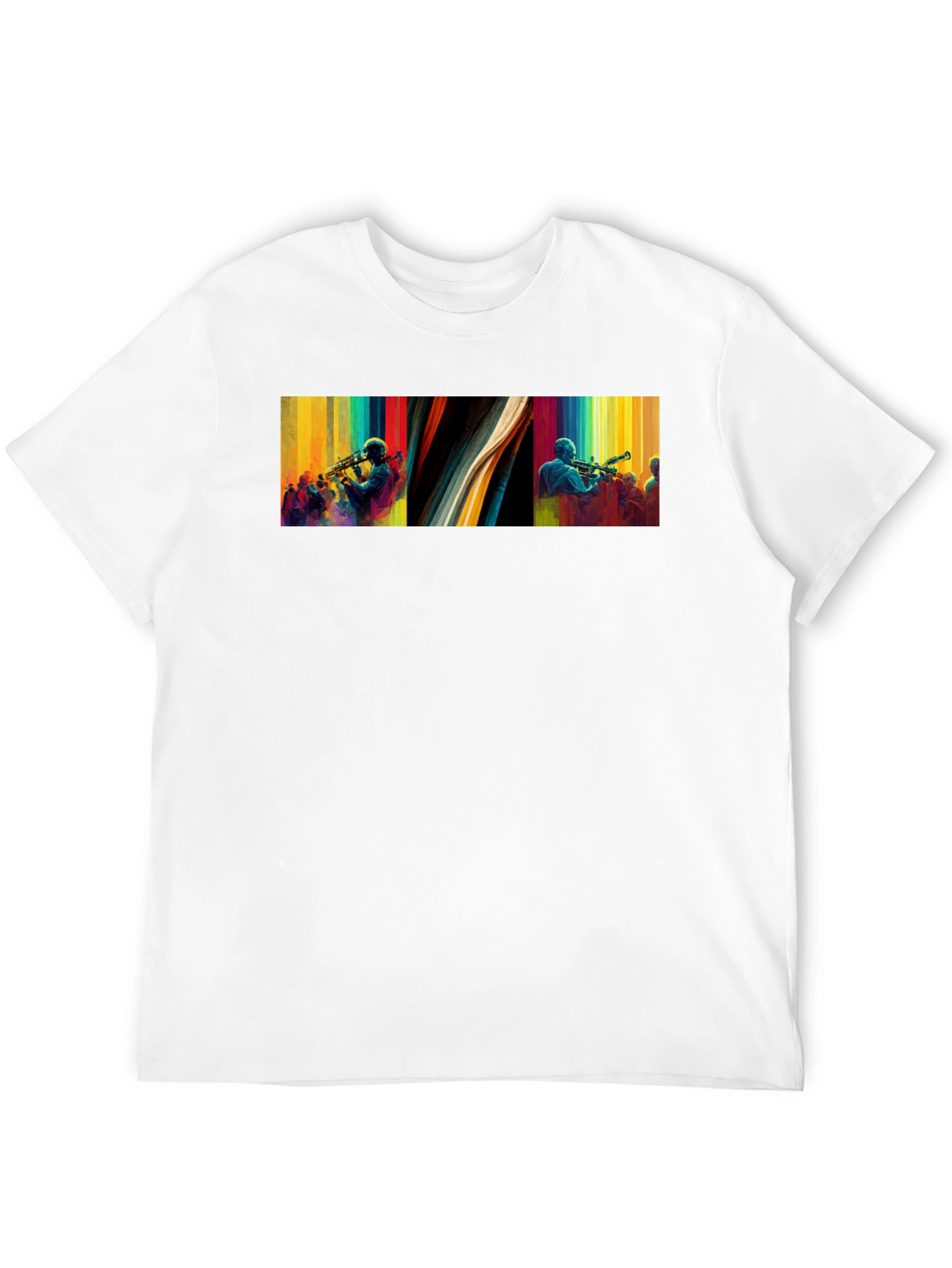Abstract Music Art Black T-Shirt