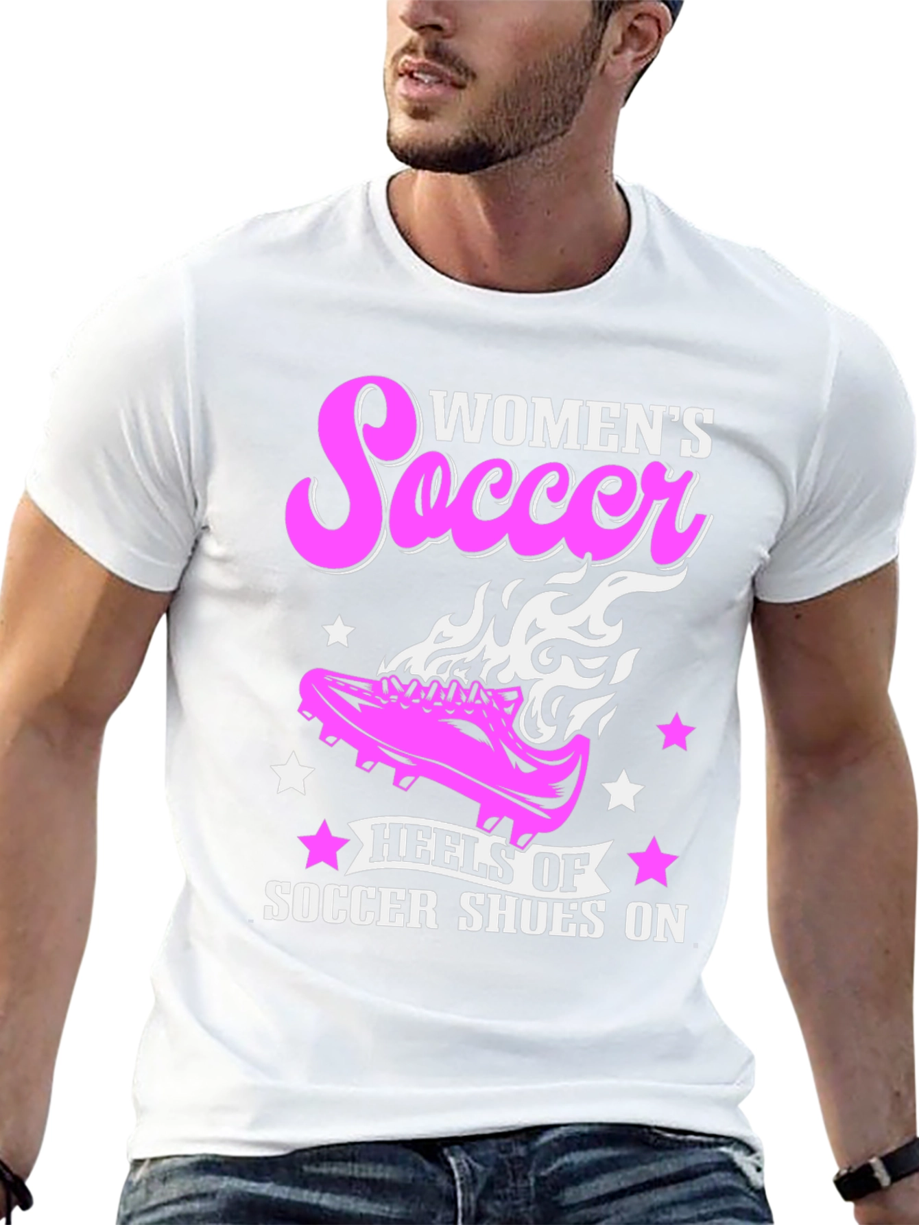 Womens Soccer Heels T-Shirt
