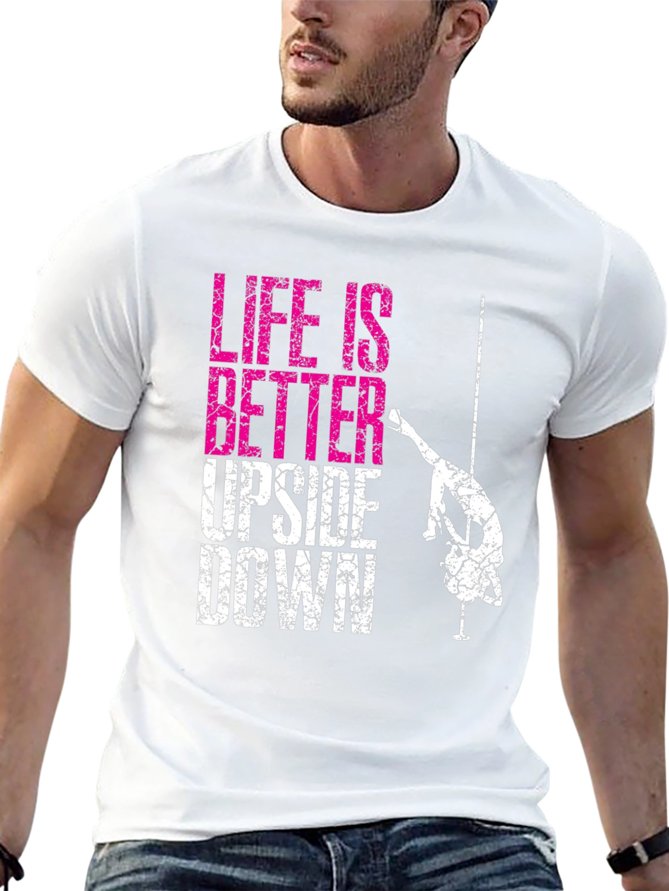 Life is Better Upside Down Pole Dancing Graphic Tee