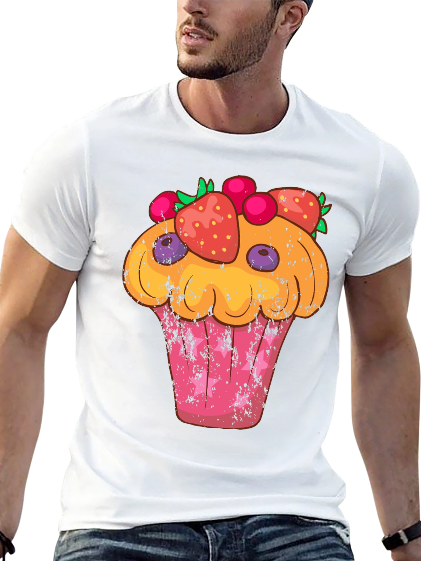 Cupcake Graphic T-Shirt - Sweet Treat Design