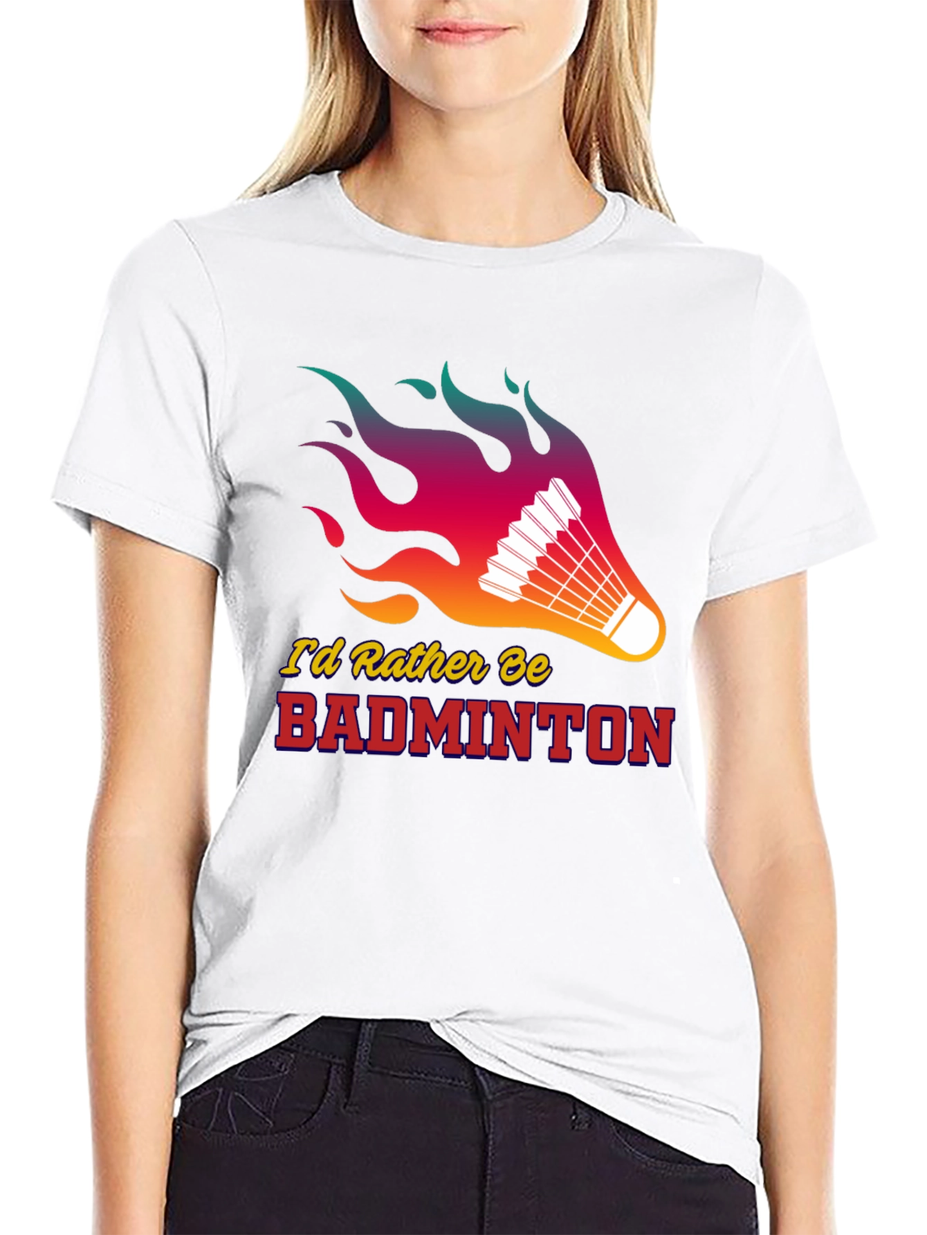 Badminton Lover T-Shirt - Id Rather Be Badminton!