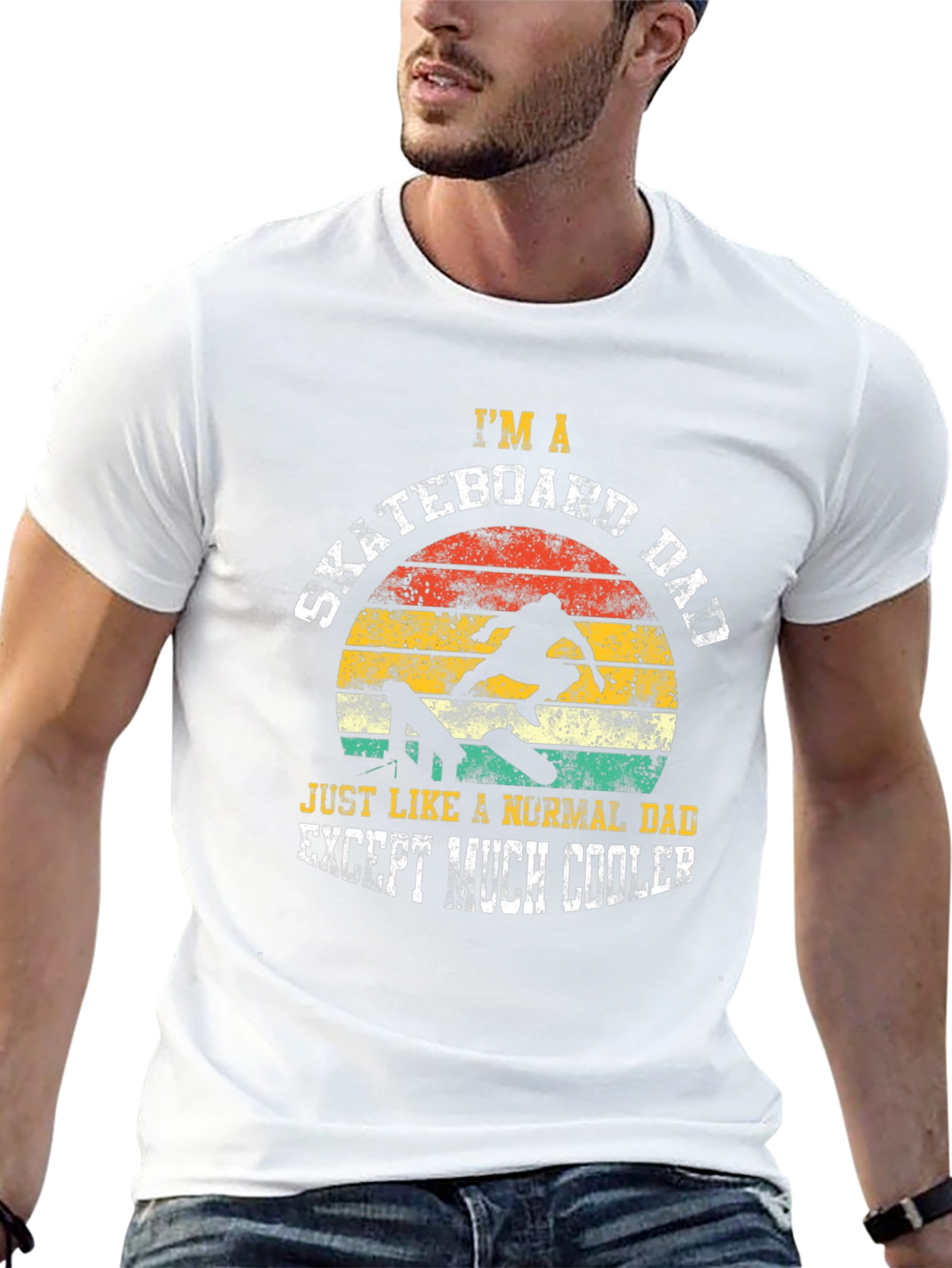 Skateboard Dad Graphic T-Shirt - Cool Fathers Day Gift