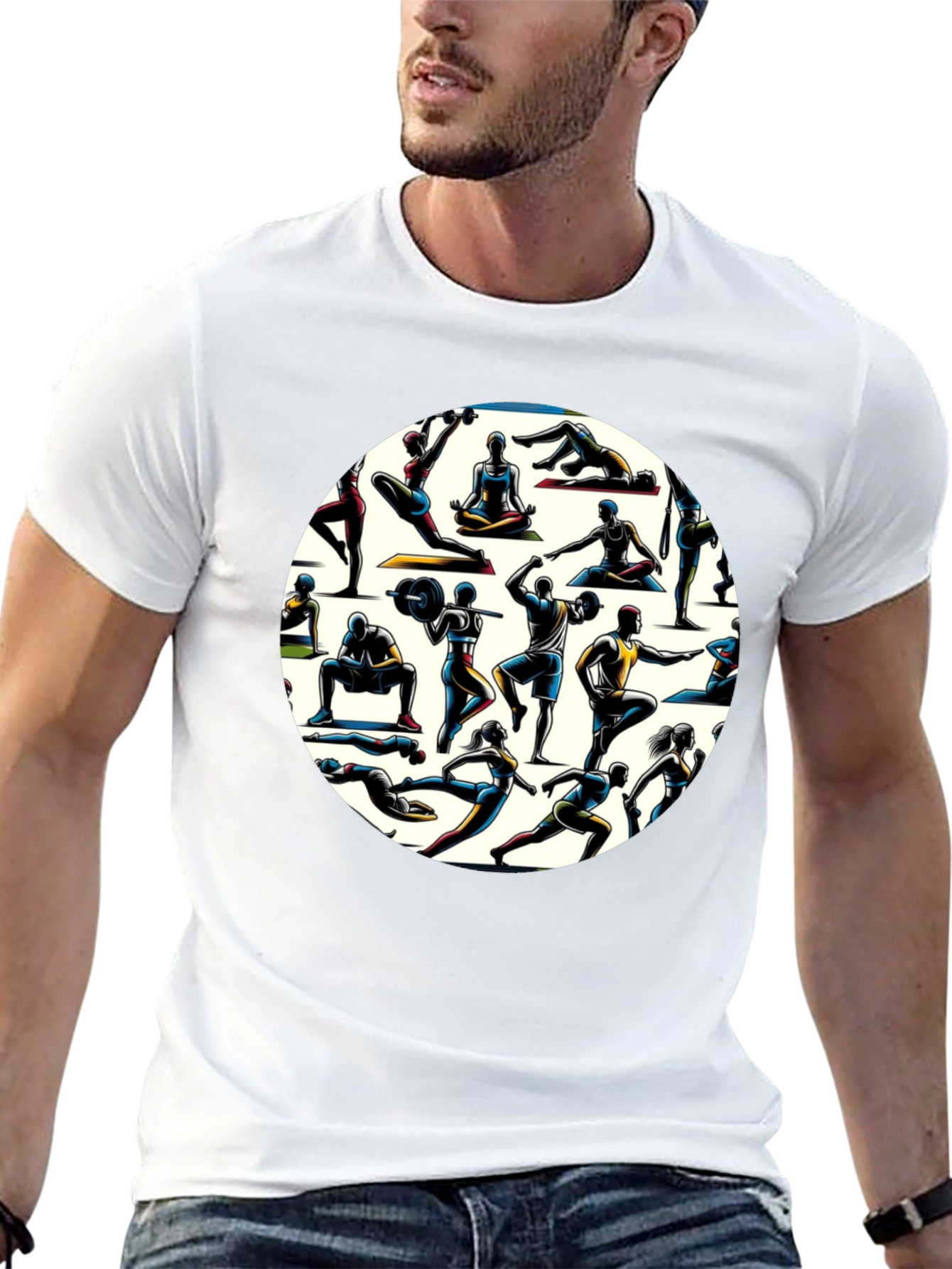Fitness Circle Black T-Shirt