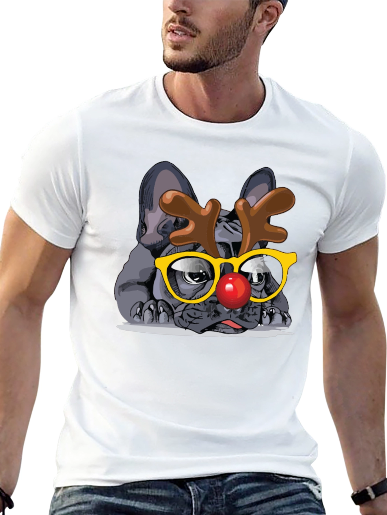 Reindeer Dog Christmas T-Shirt – Funny Holiday Dog Lover Tee