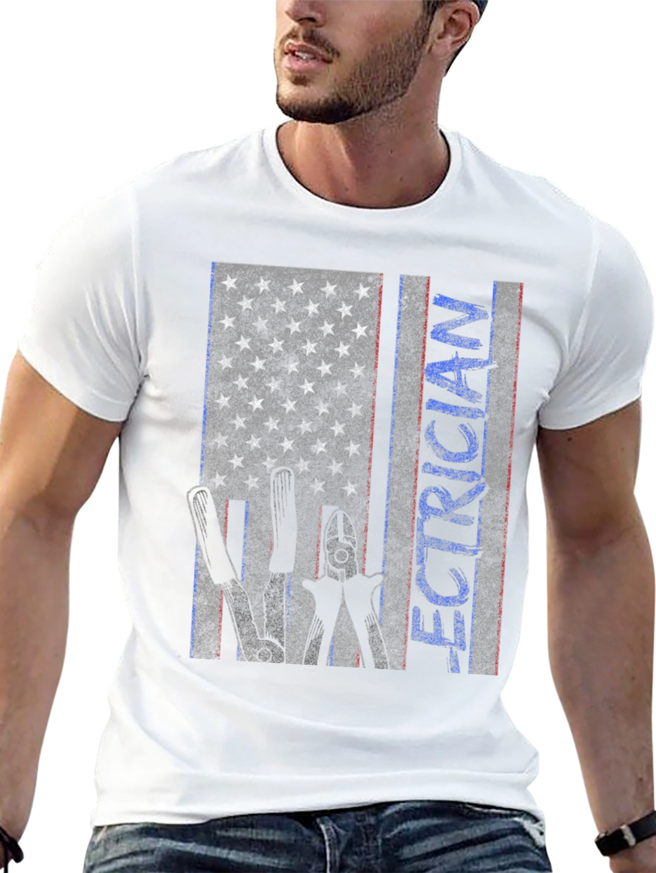 Electrician American Flag T-Shirt