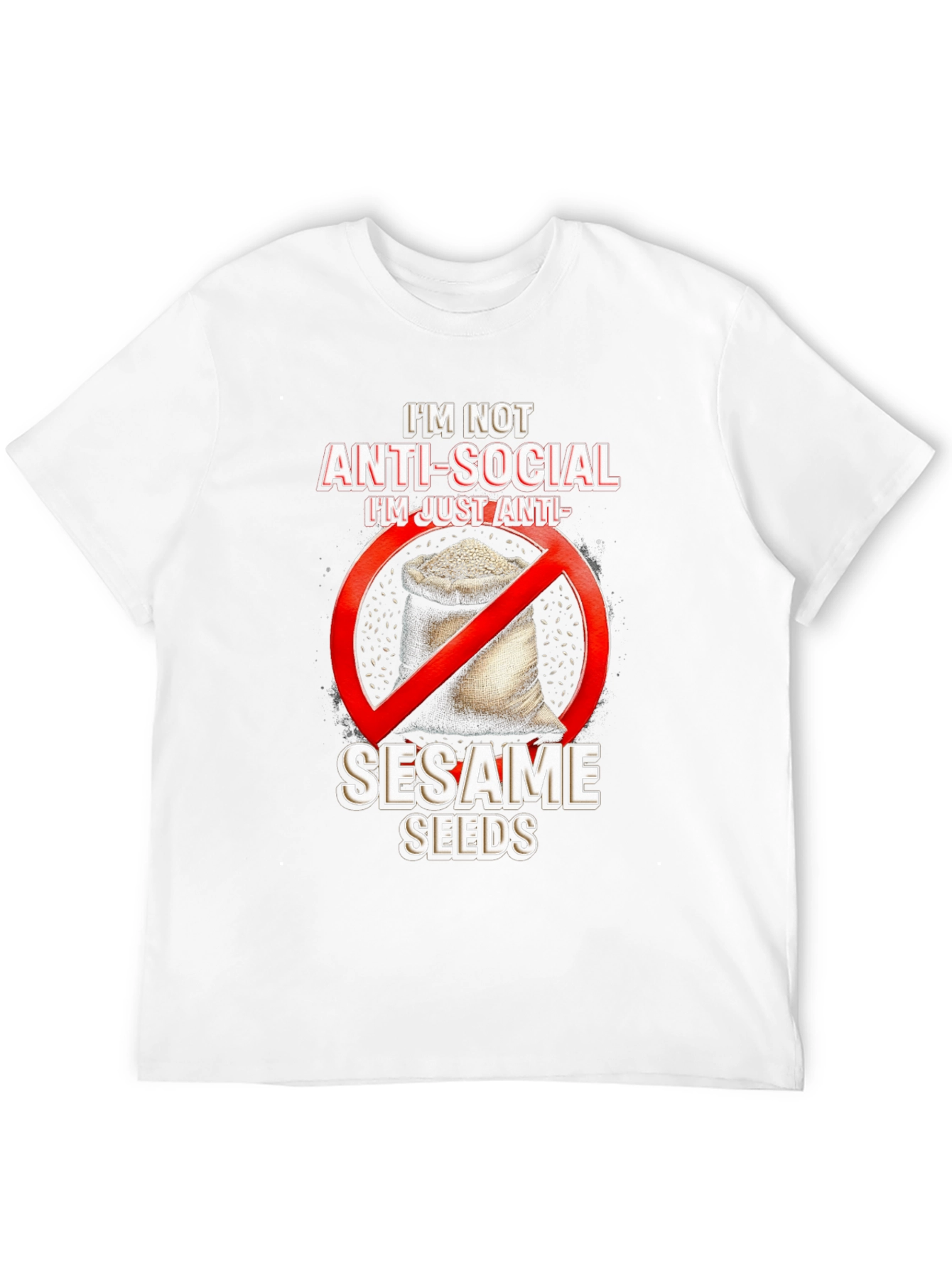 Anti-Sesame Seeds Graphic T-Shirt