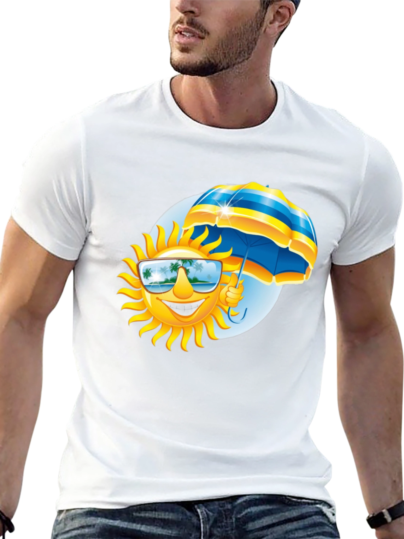 Summer Sun & Shade Graphic Tee - Black