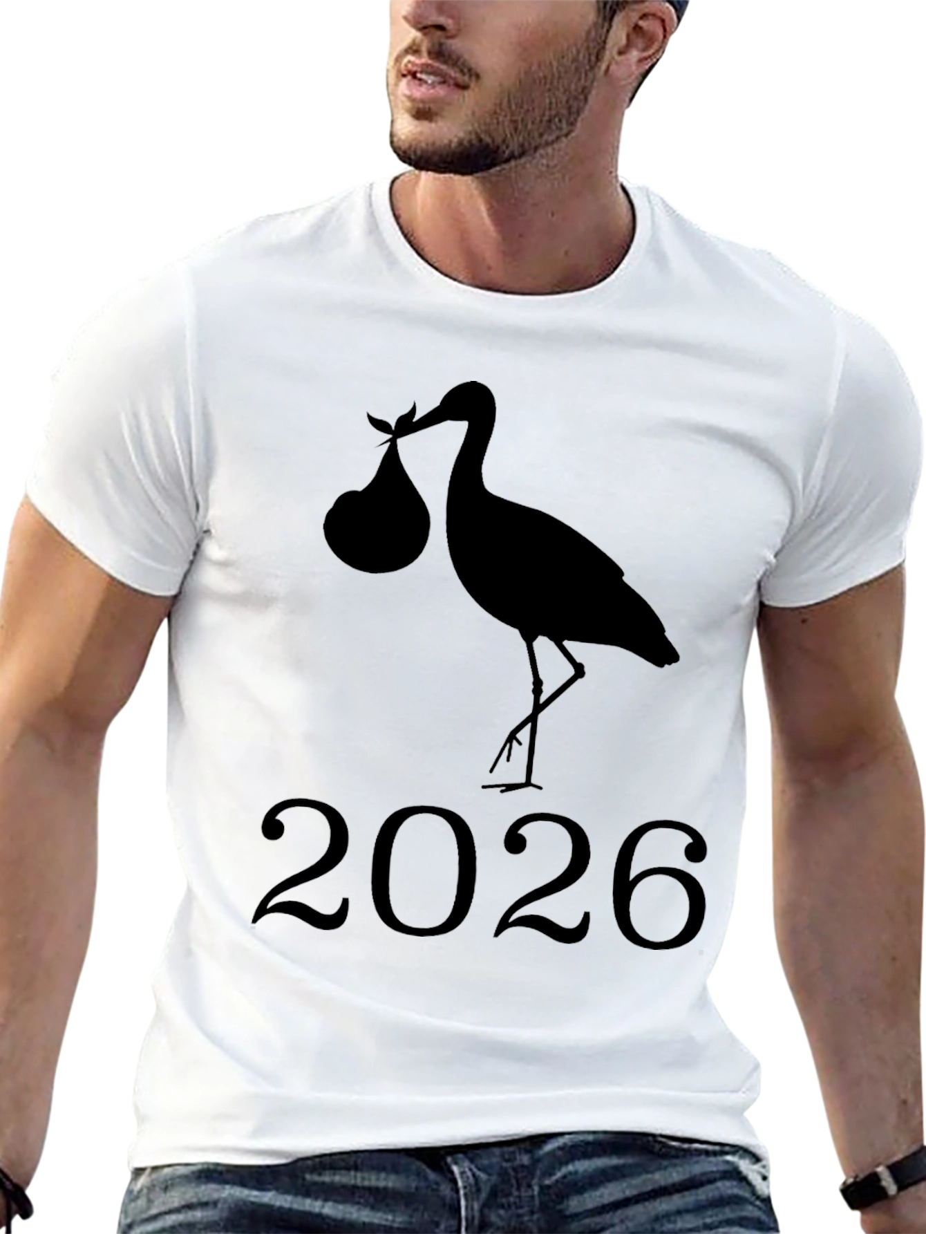Stork 2026 Baby Announcement Tee