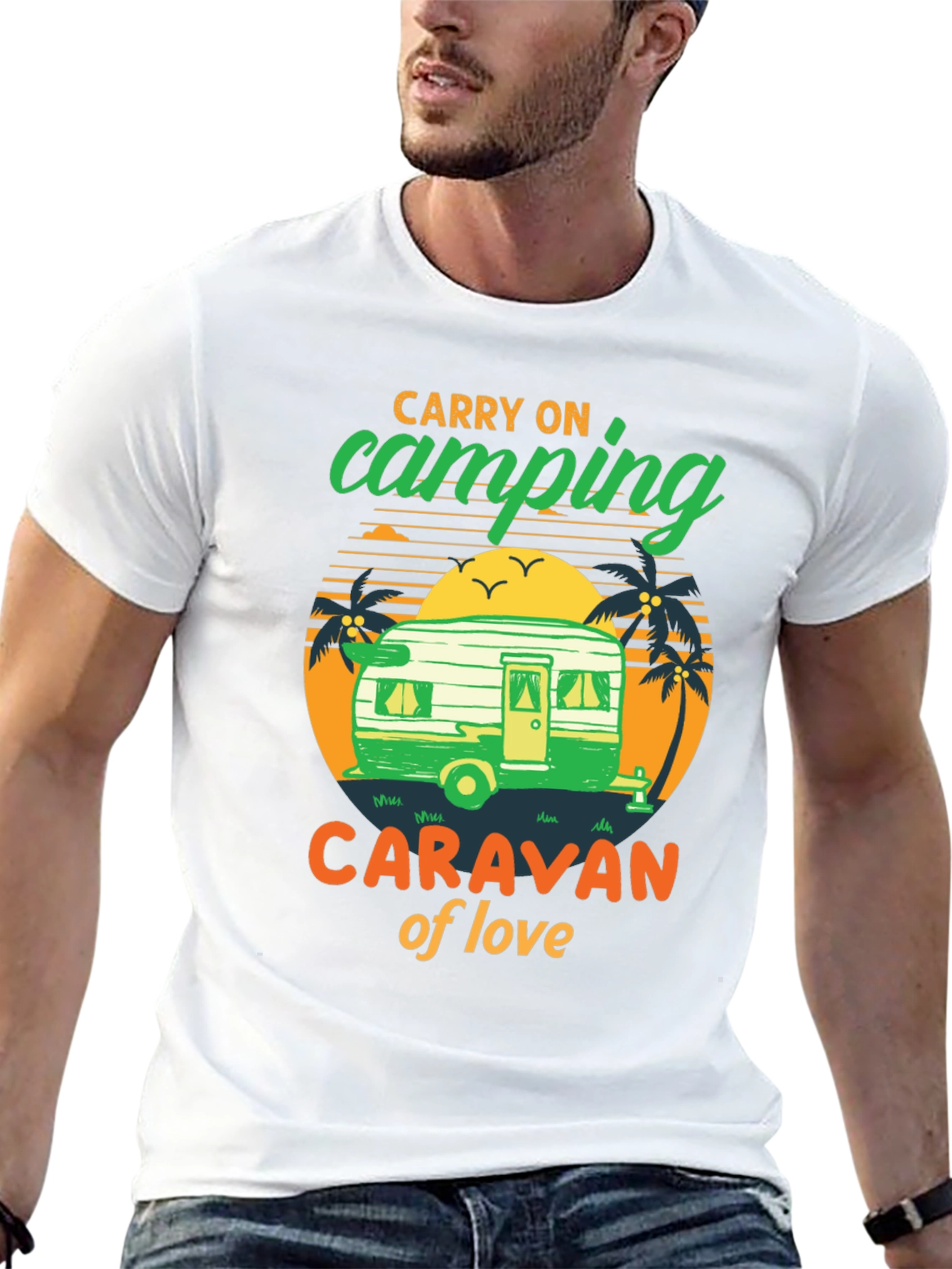 Camping Caravan of Love Black T-Shirt