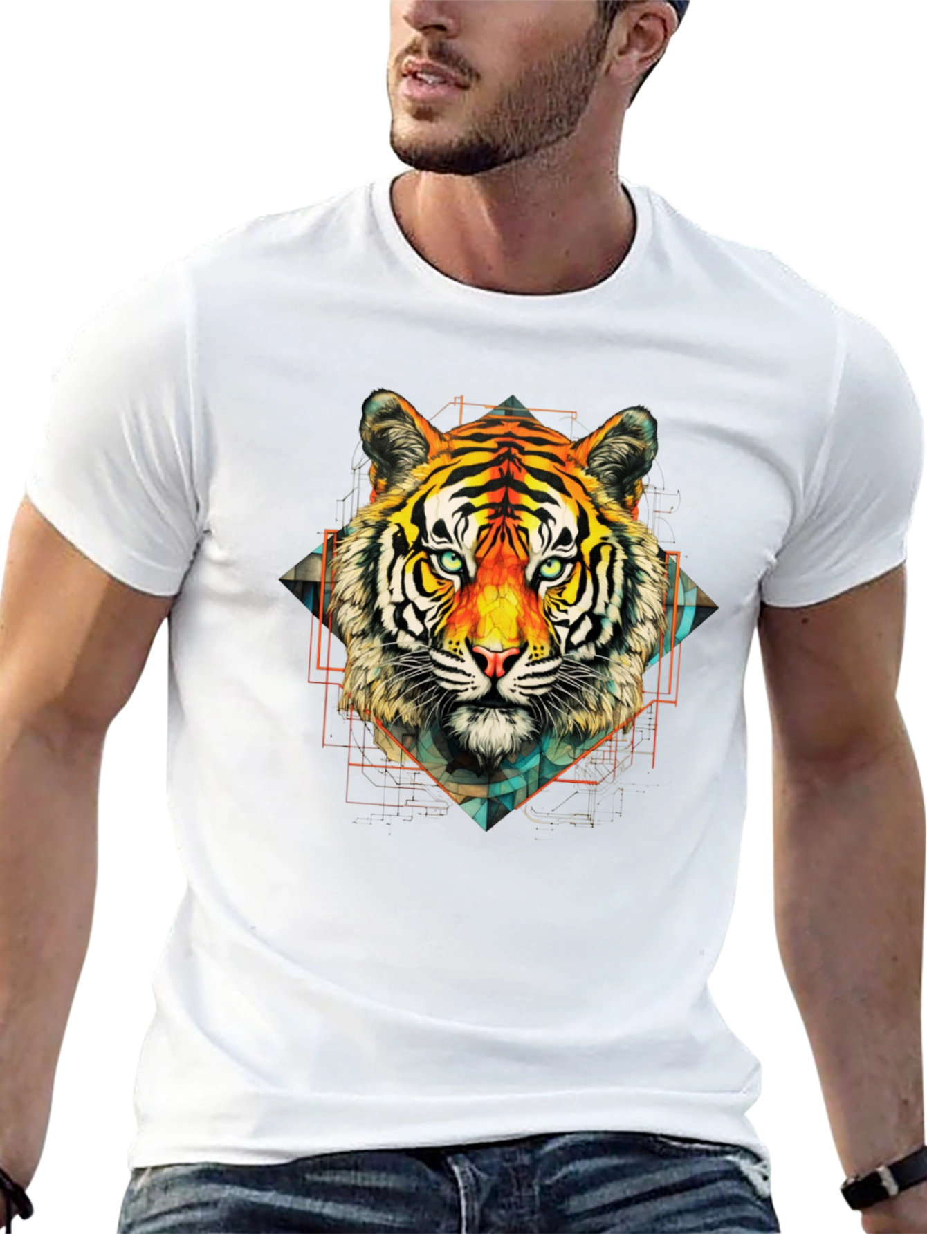 Tiger Graphic Black Tee