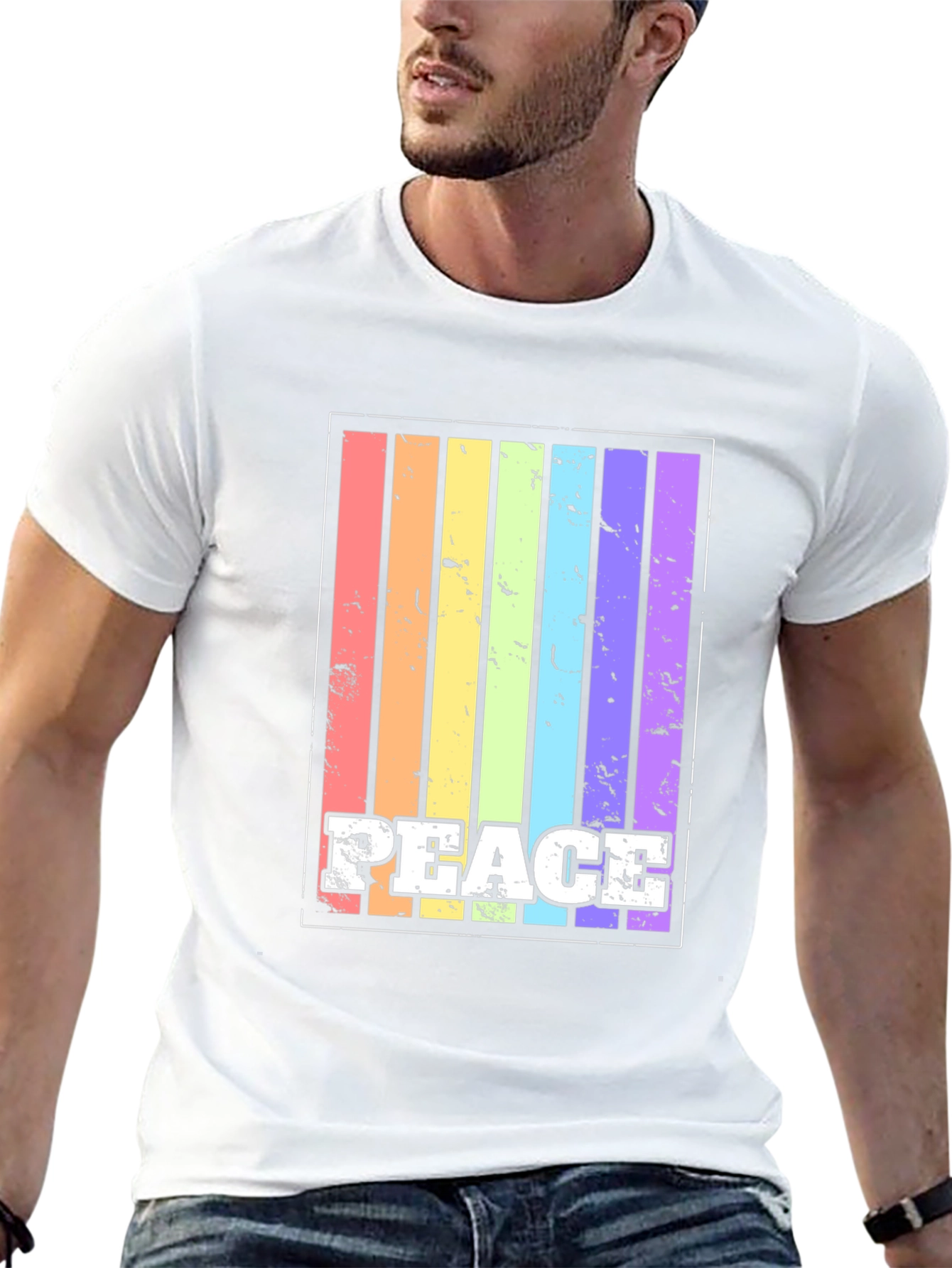 Peace Rainbow Pride T-Shirt - Unisex Black Tee