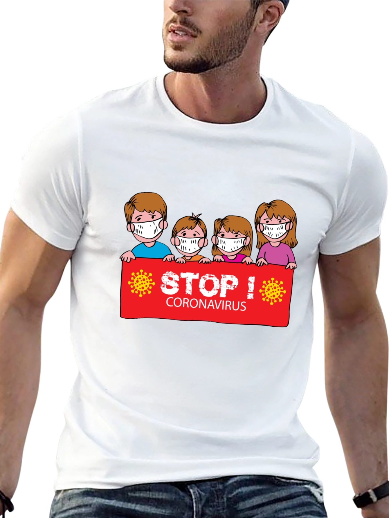 Stop Coronavirus Graphic T-Shirt