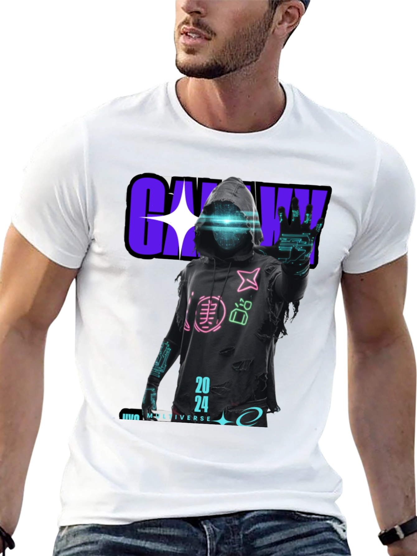 Cyberpunk 2024 Graphic T-Shirt - Unique Design