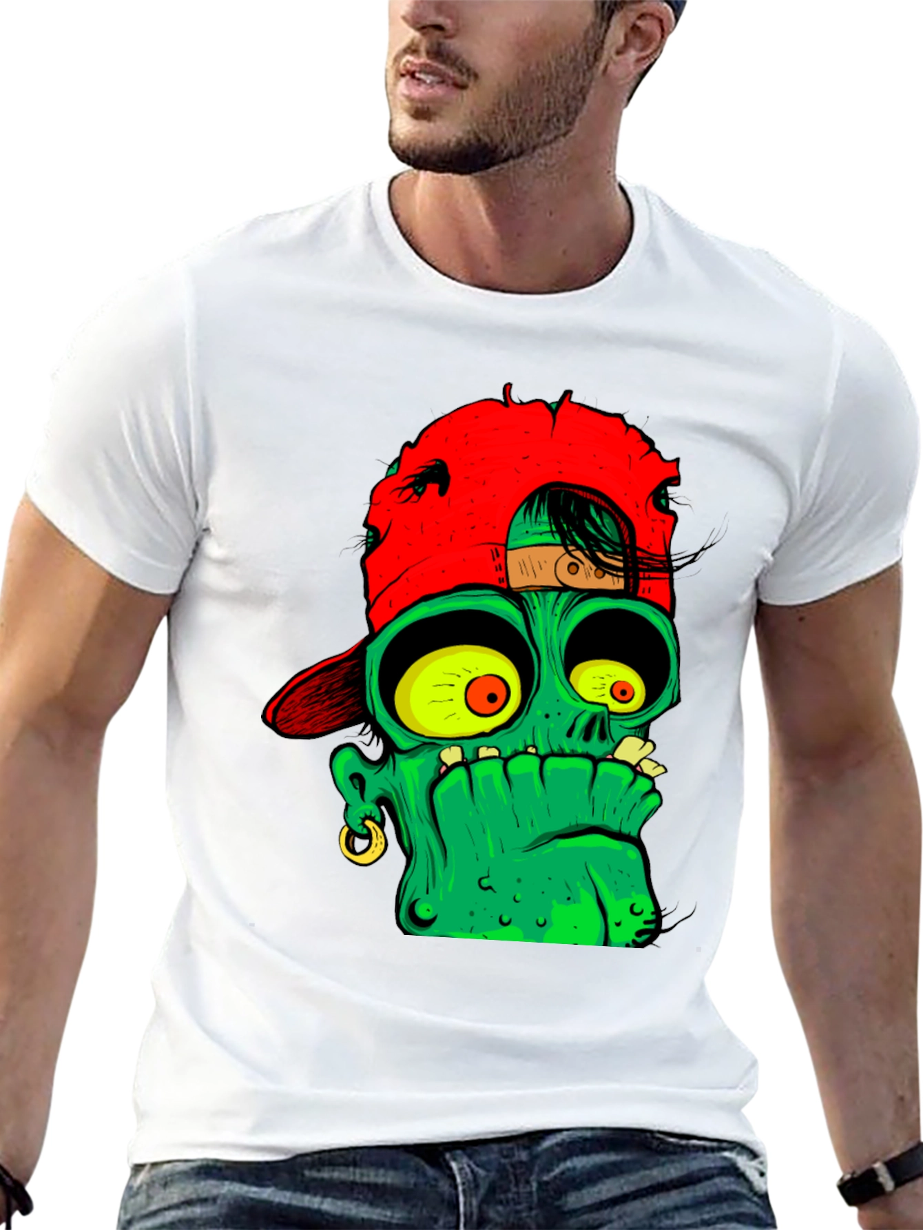 Zombie Cartoon Graphic T-Shirt