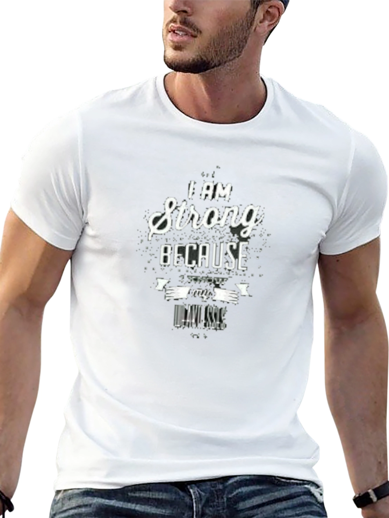 Strong Because I Know My Weaknesses Black T-Shirt