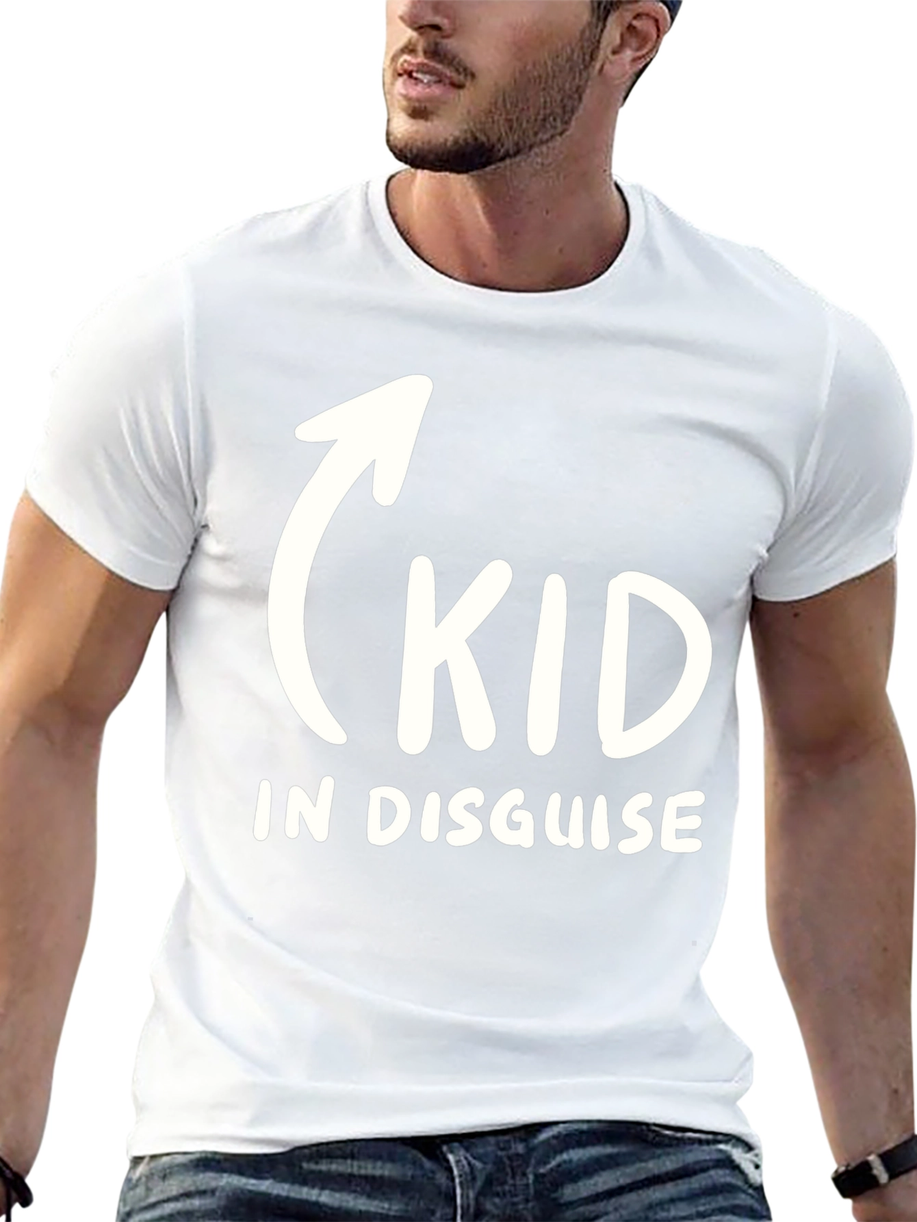 Kid In Disguise Funny Graphic T-Shirt