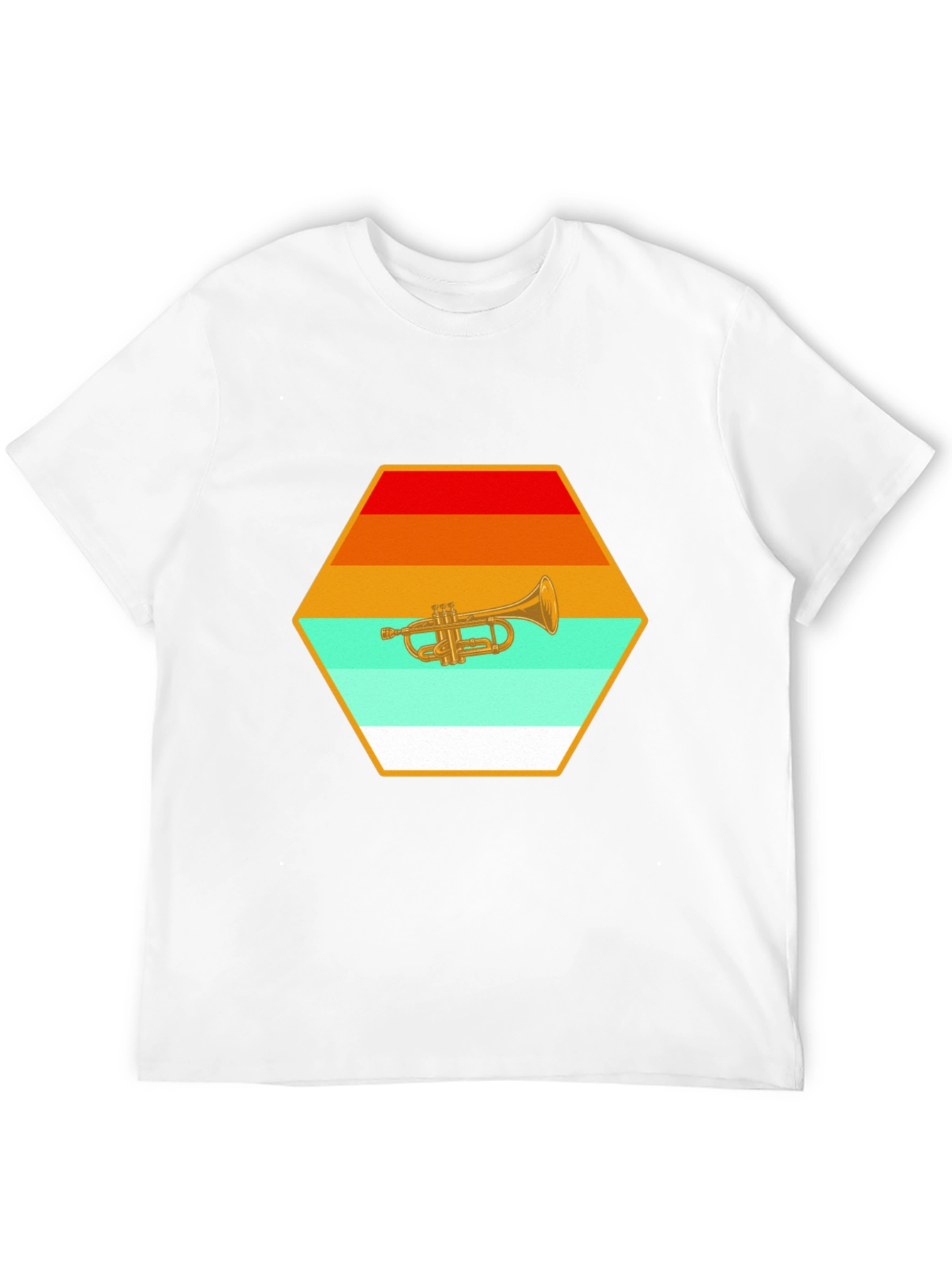 Trumpet Sunset T-Shirt - Retro Style
