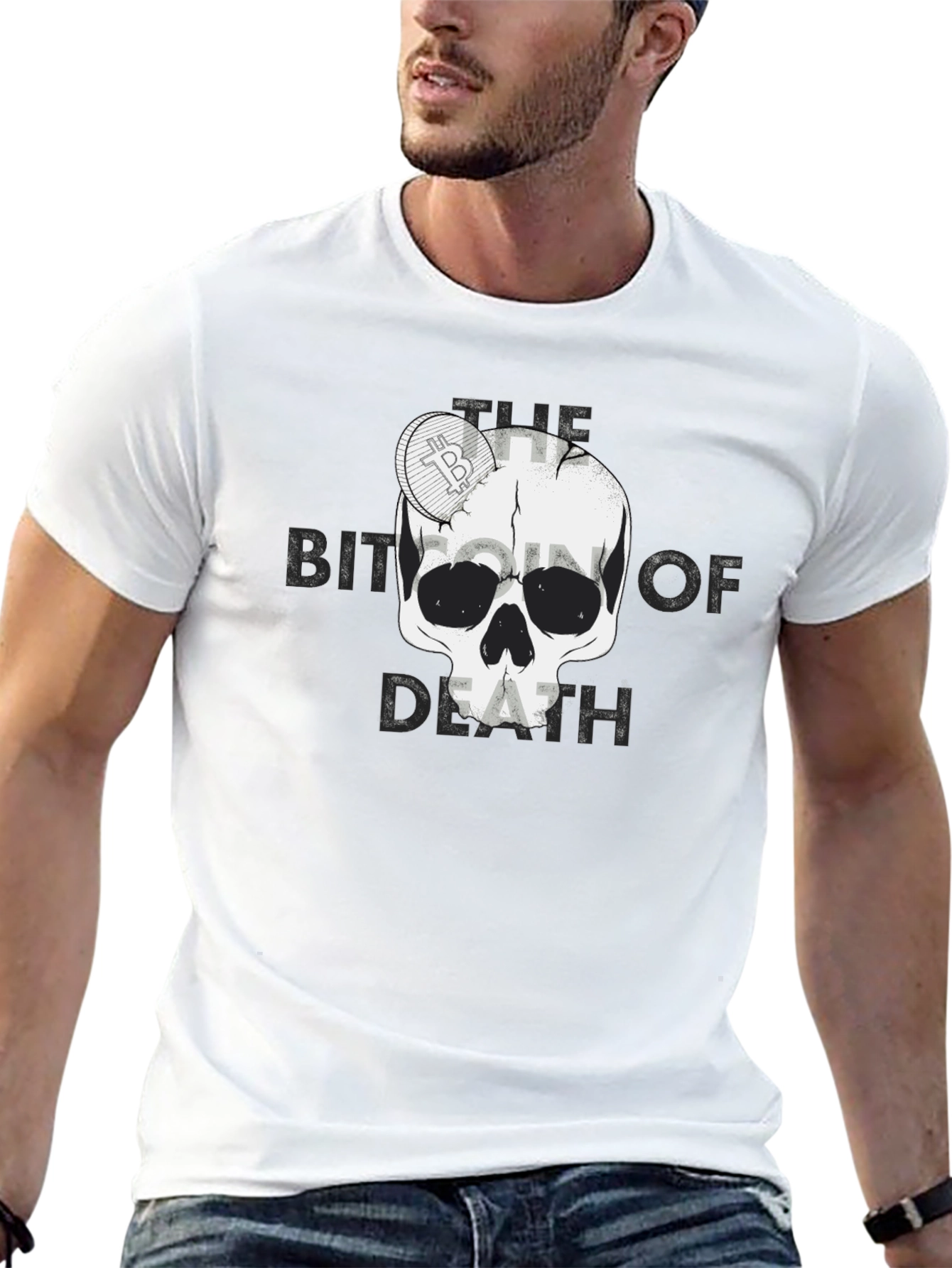 Bitcoin of Death Graphic T-Shirt - Crypto Skull Tee