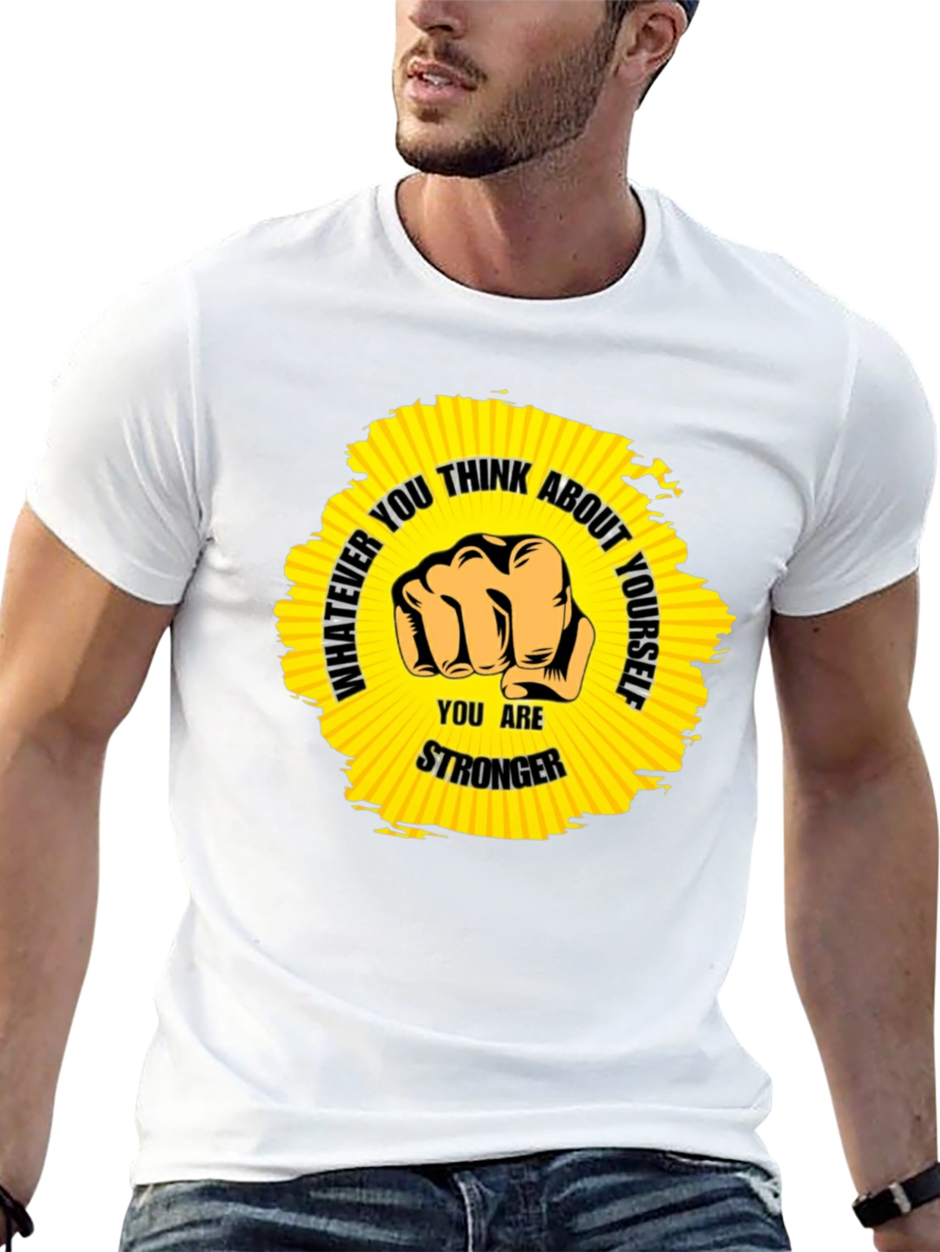 Stronger Fist Graphic Black Tee