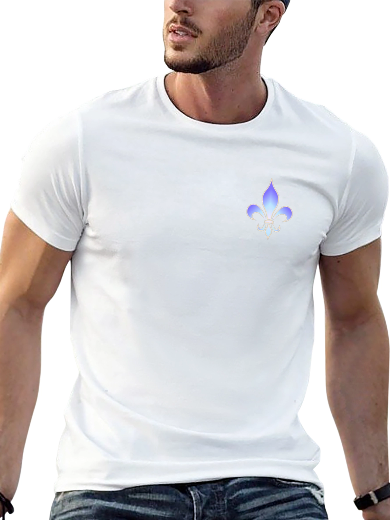 Fleur-de-lis Graphic Tee - Modern Style