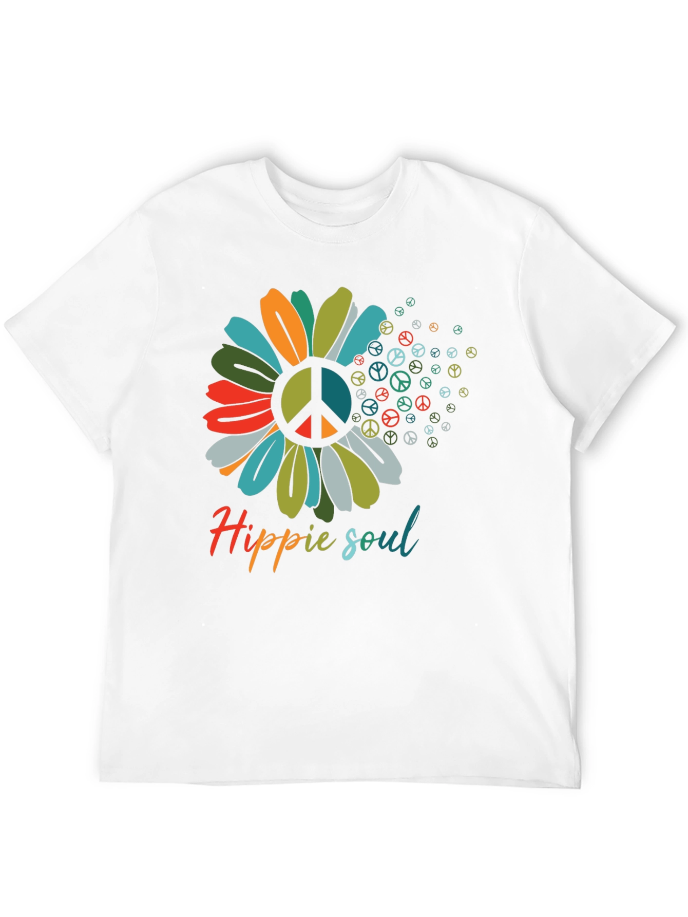 Hippie Soul Flower Peace Sign T-Shirt