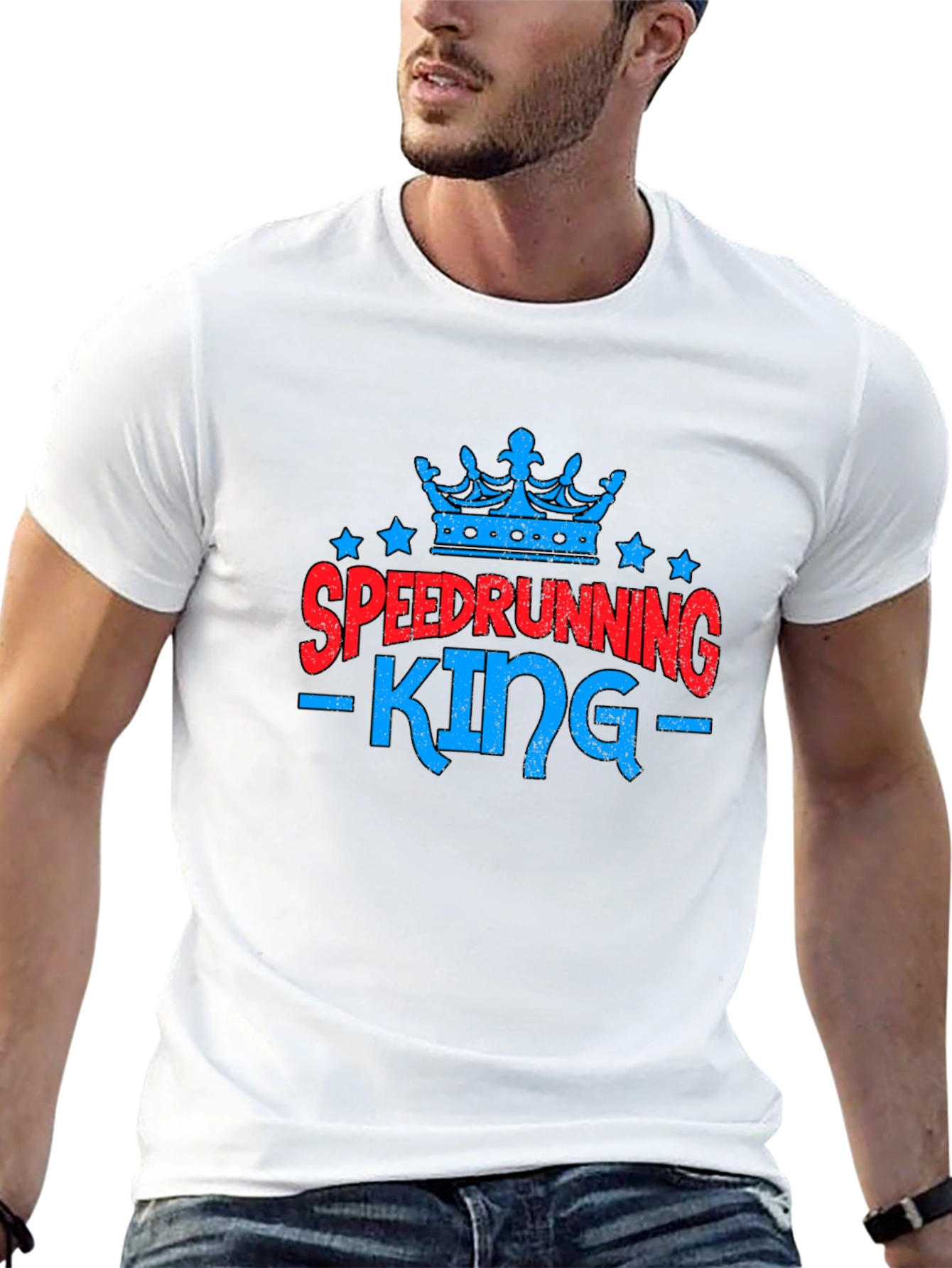 Speedrunning King Graphic Tee - Gamer Shirt
