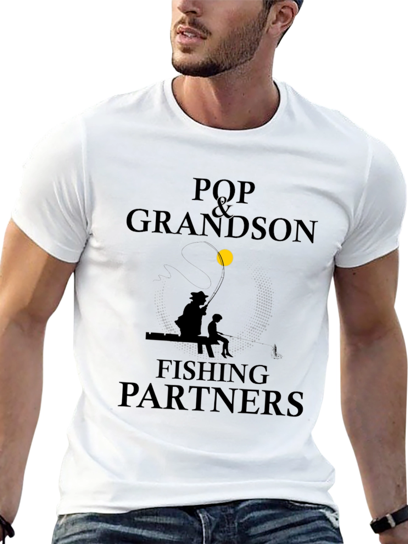 Pop & Grandson Fishing Partners Black T-Shirt