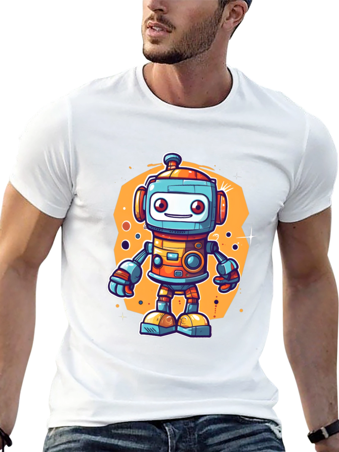 Robot Graphic Tee - Fun and Futuristic Style