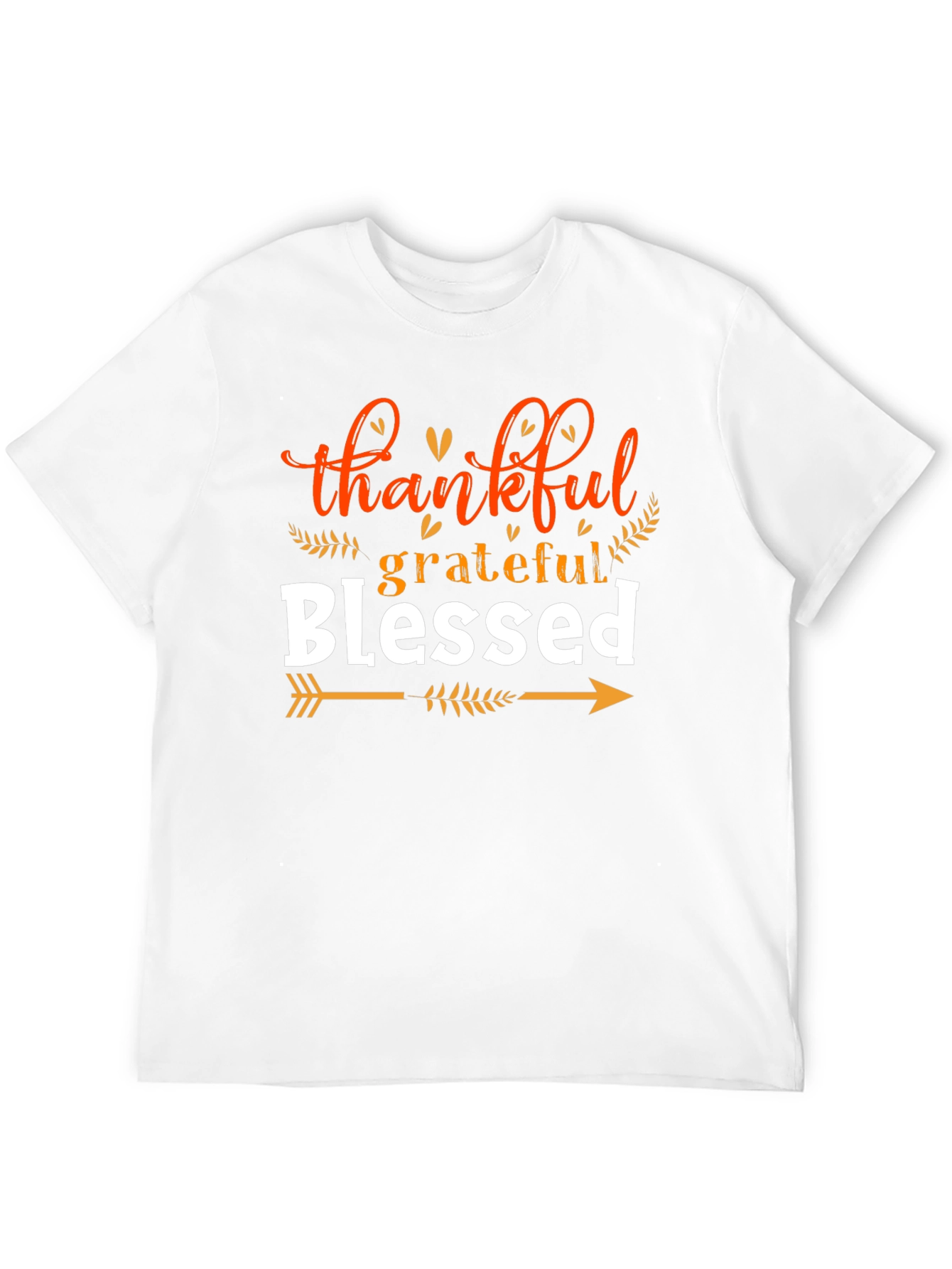 Thankful Grateful Blessed T-Shirt - Fall Thanksgiving Tee
