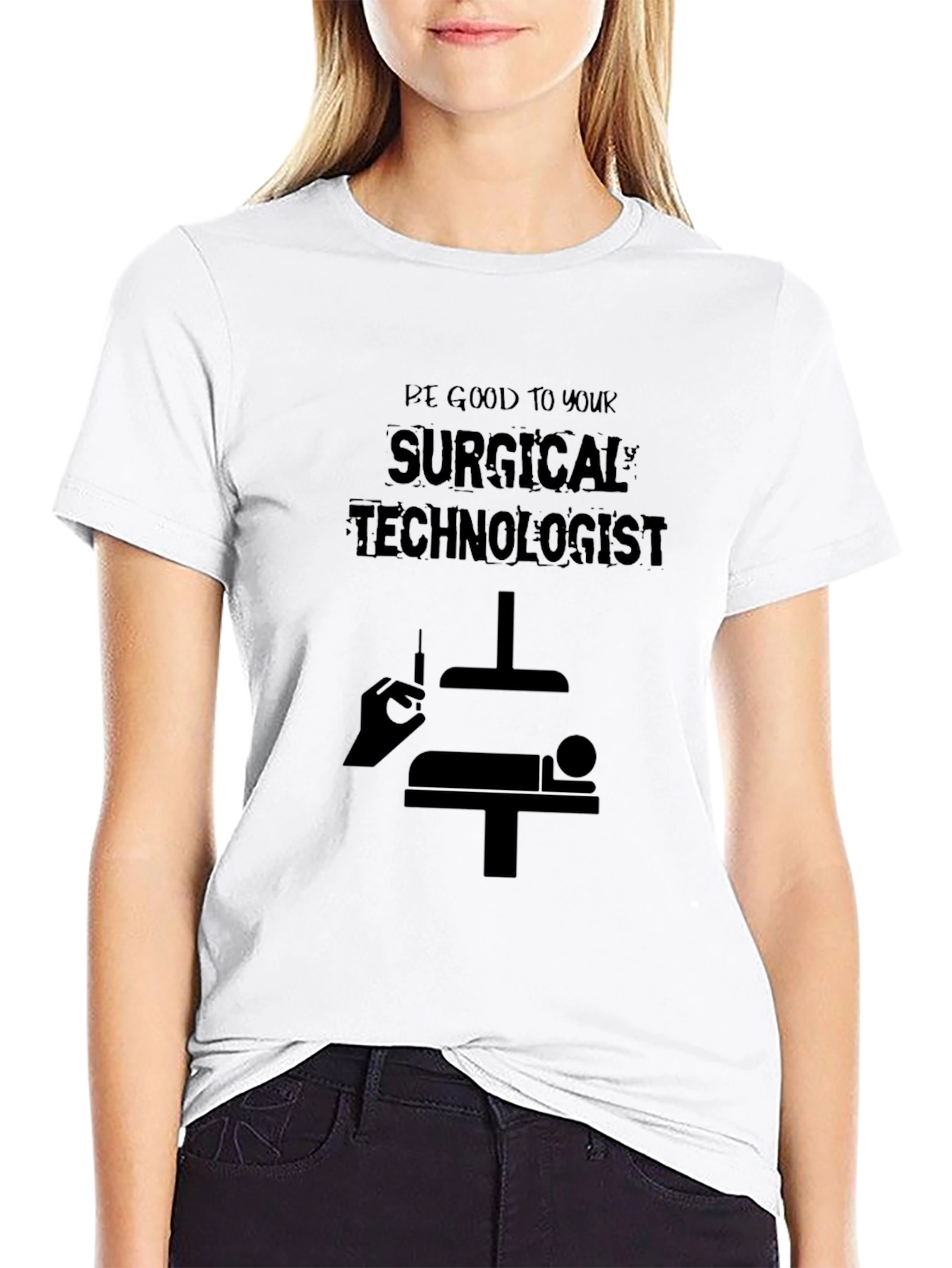 Surgical Technologist Graphic Tee - Black Cotton Shirt