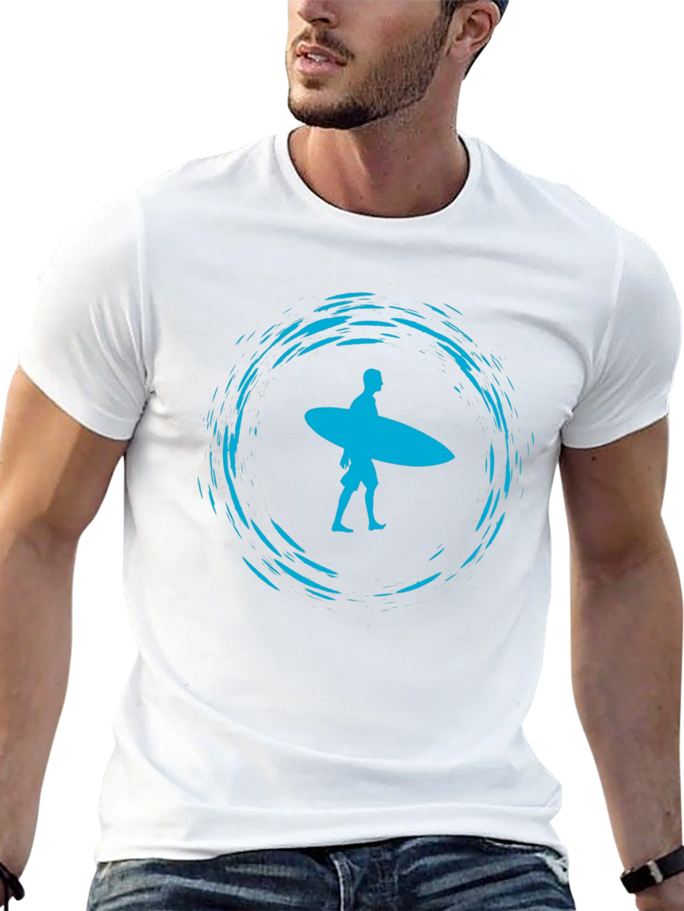 Surfer Silhouette Graphic Tee