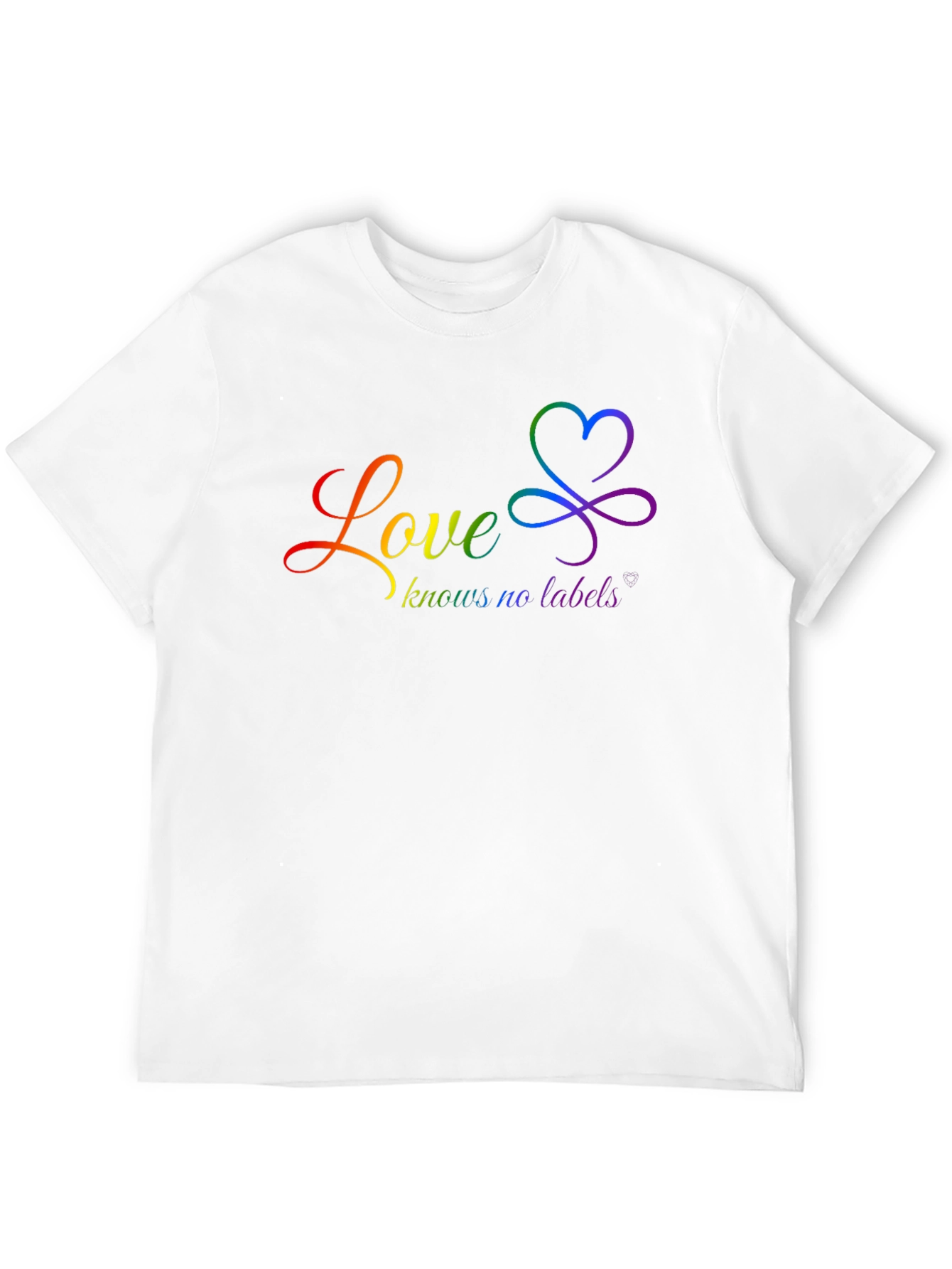 Love Knows No Labels Rainbow Graphic T-Shirt