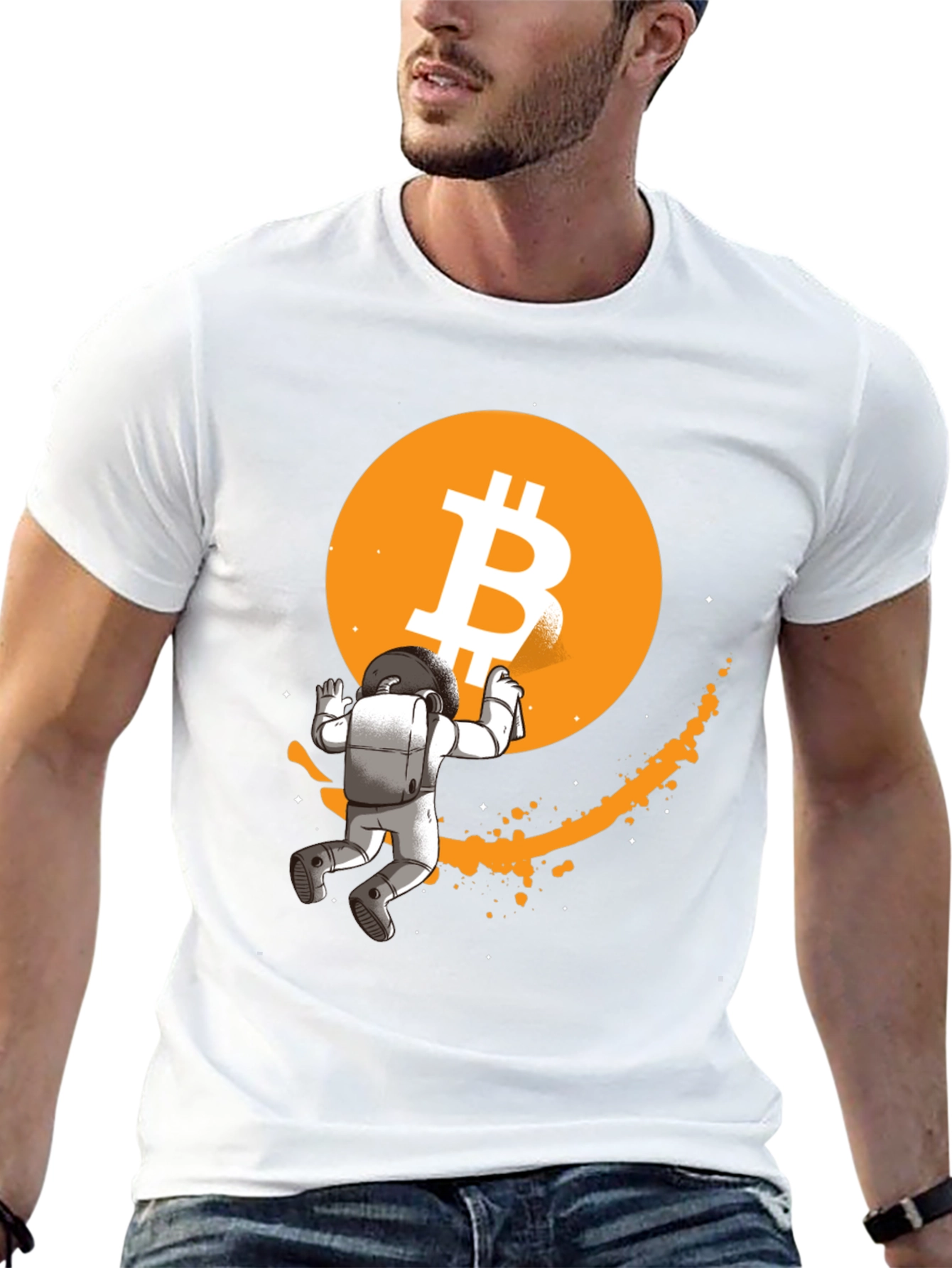 Bitcoin Astronaut T-Shirt - Crypto Space Explorer Tee