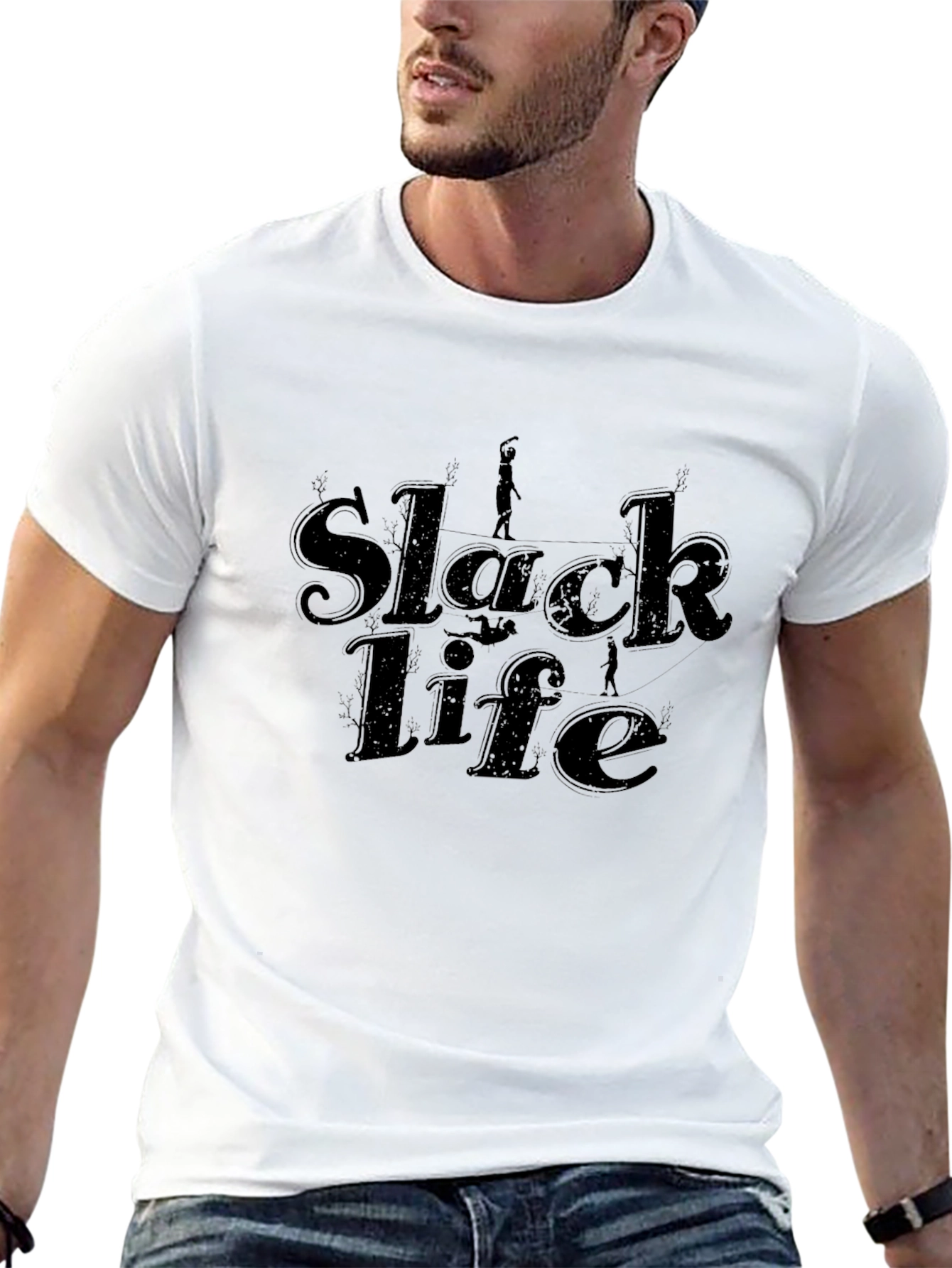 Slack Life Black T-Shirt - Casual Comfort Tee