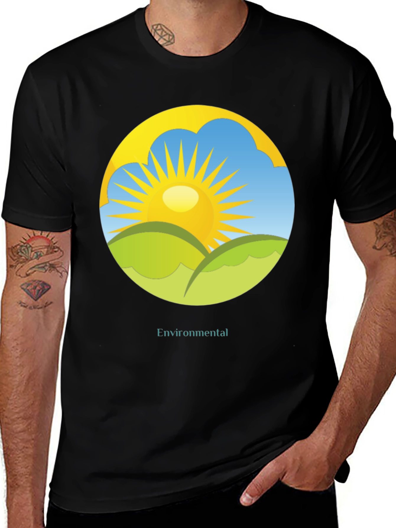 Environmental Graphic Tee - Nature Inspired Design