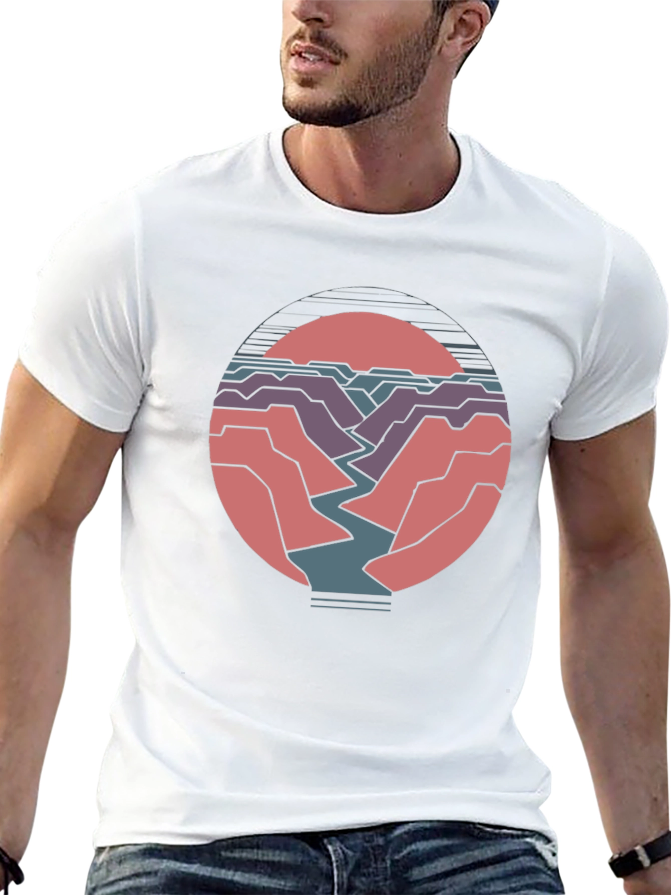 Canyon Sunset Graphic Tee - Soft Cotton Blend