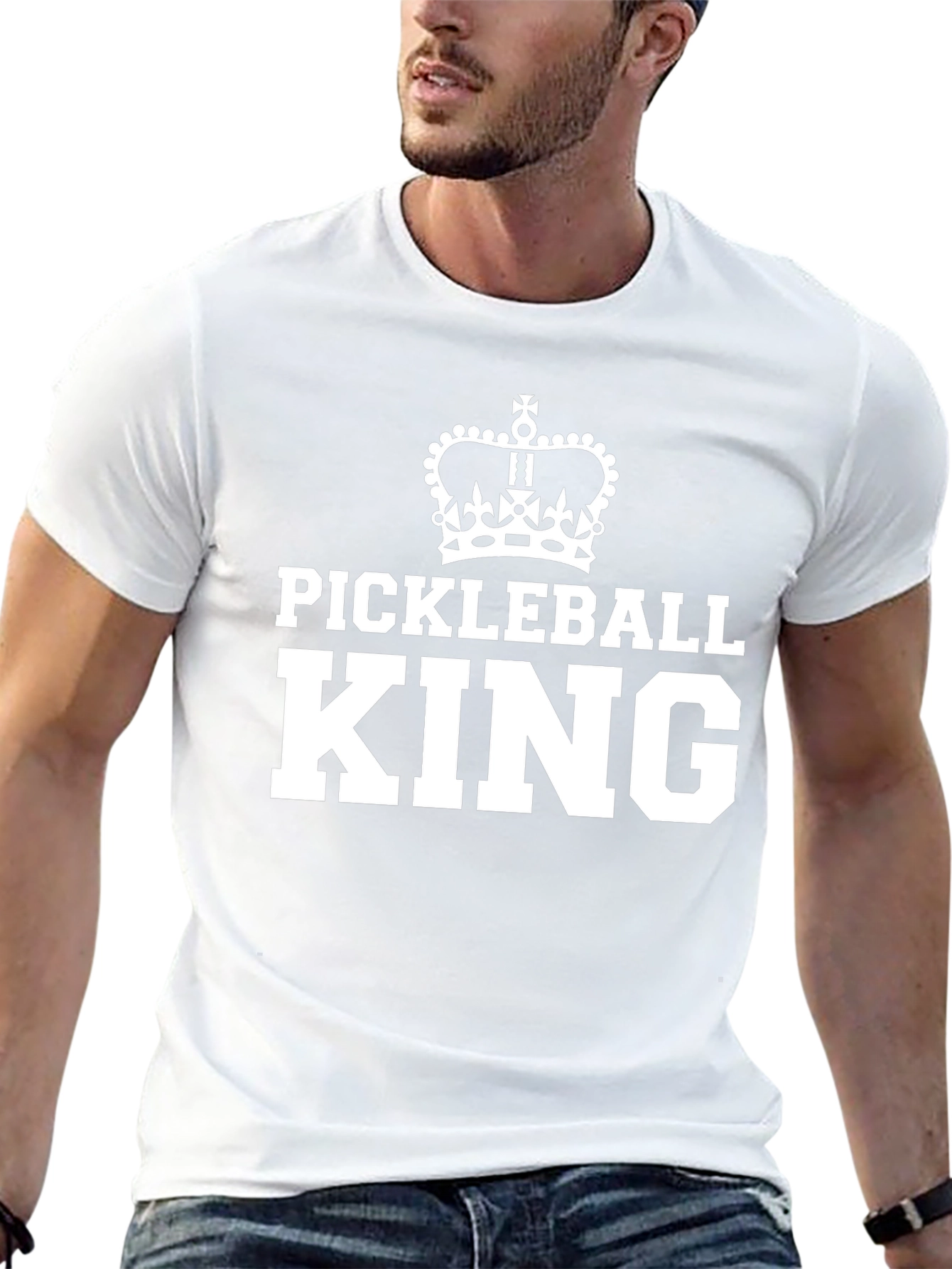 Pickleball King T-Shirt - Black Graphic Tee