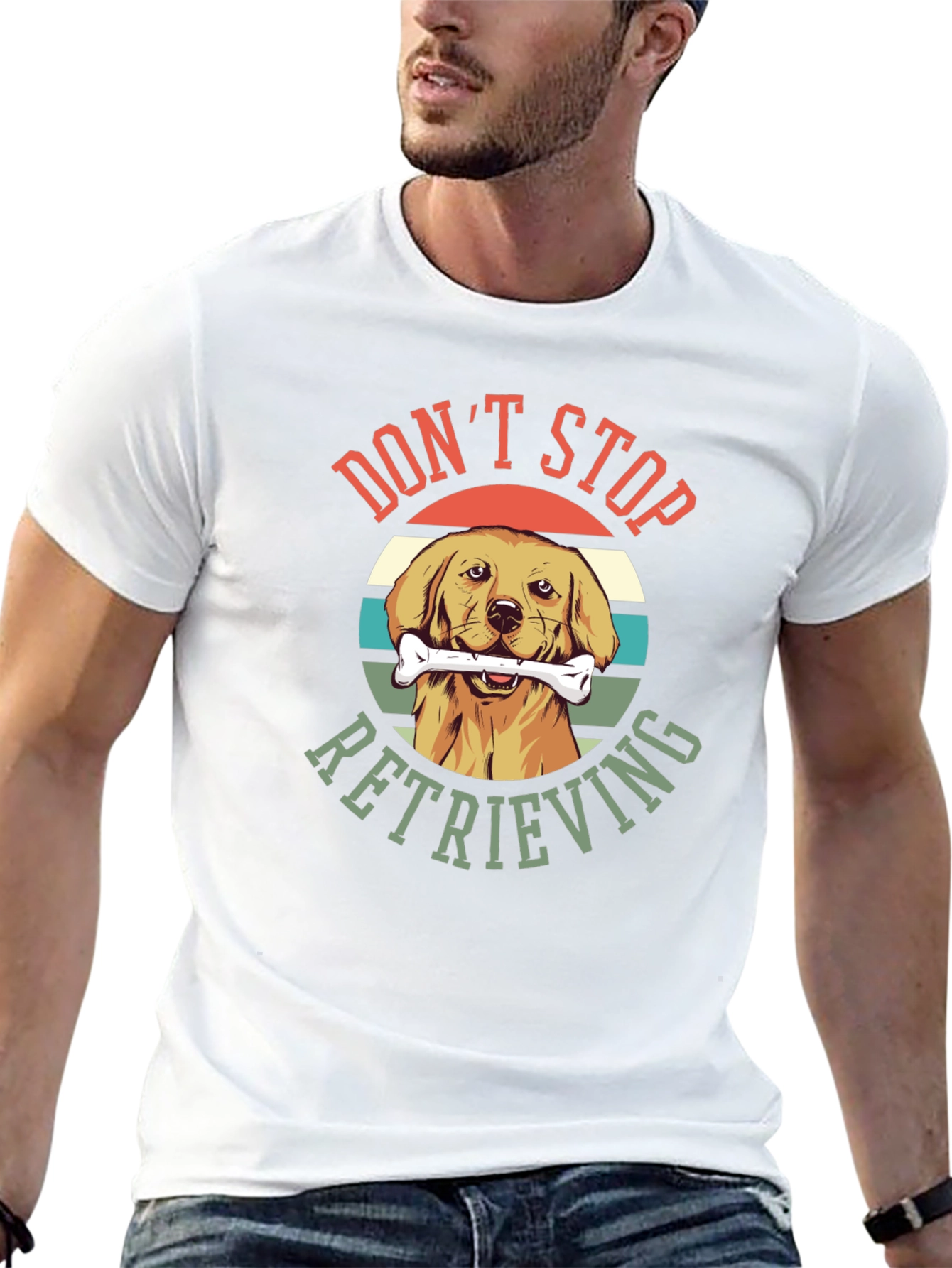 Don’t Stop Retrieving T-Shirt – Golden Retriever Graphic Tee