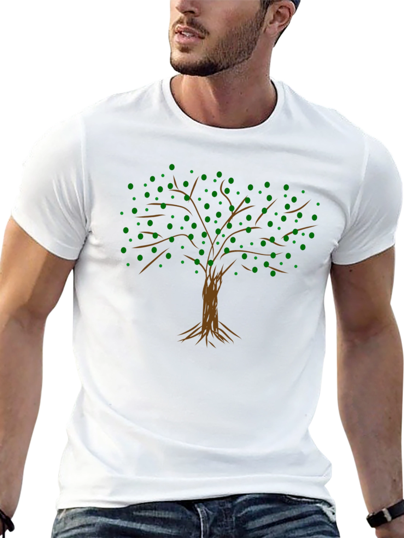Arboreal Graphic Tee - Black Cotton Tree Design