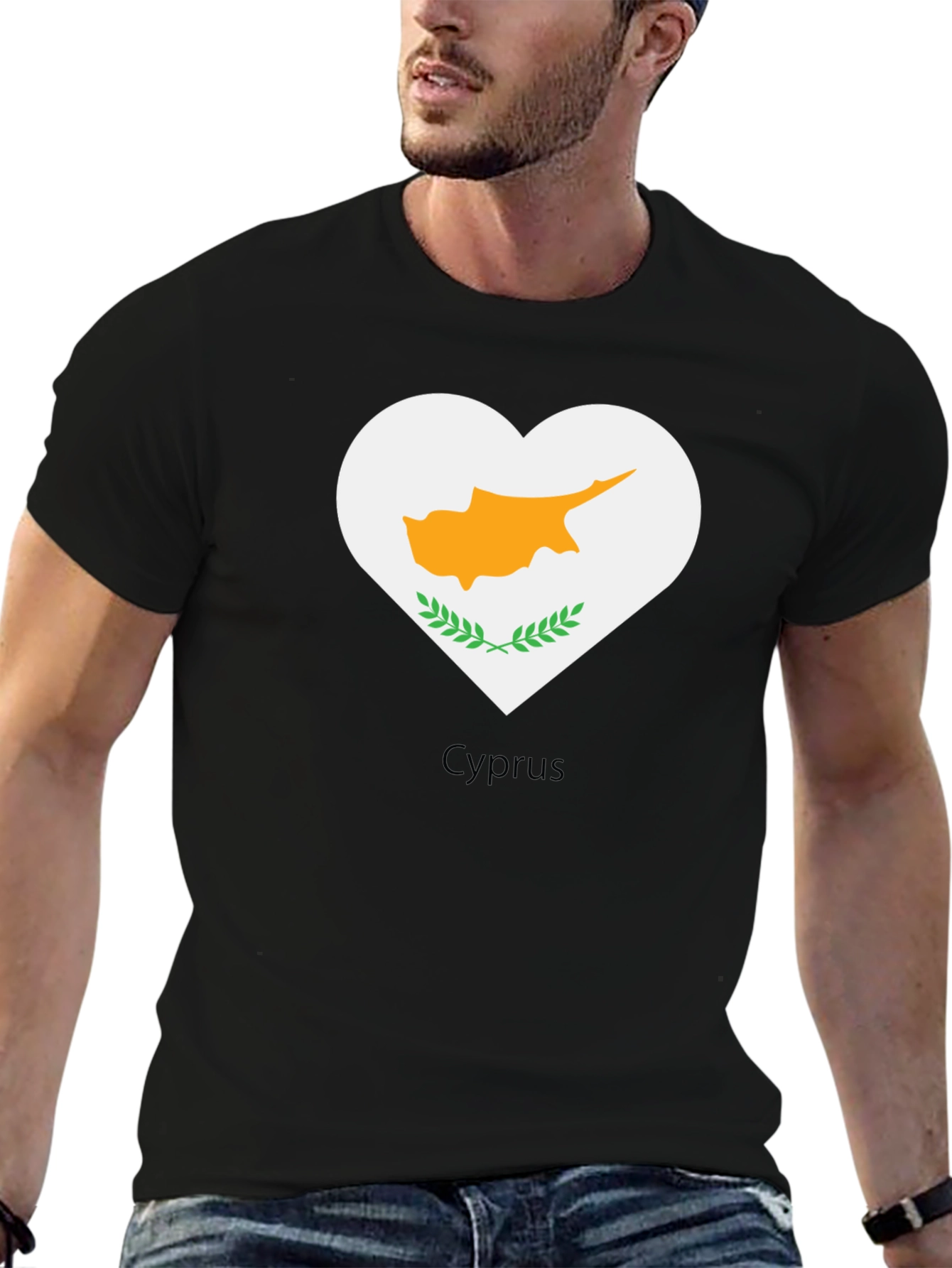 Cyprus Pride T-Shirt Heart Flag