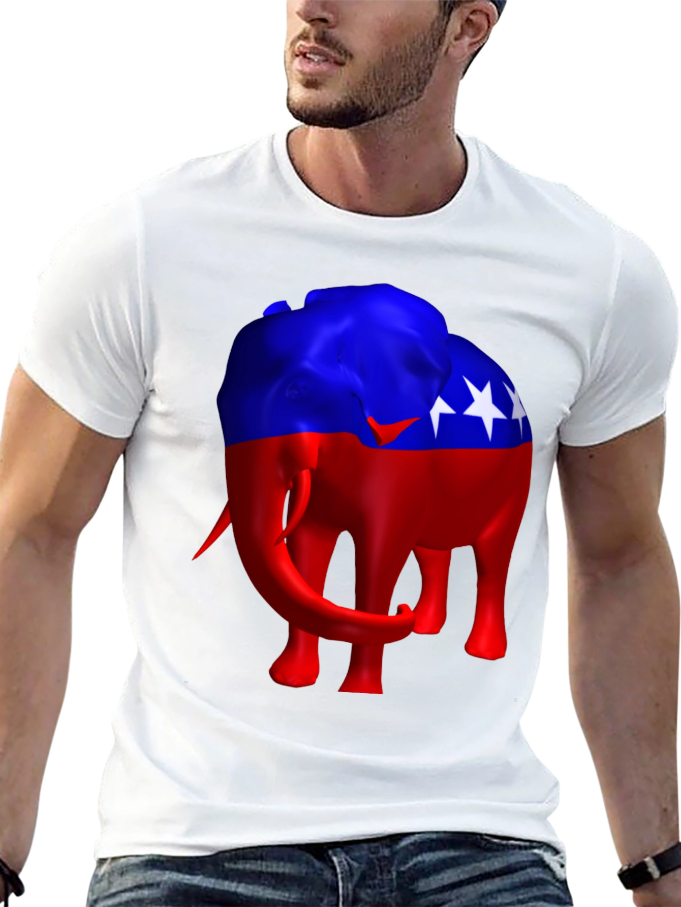 Patriotic Elephant Graphic Tee
