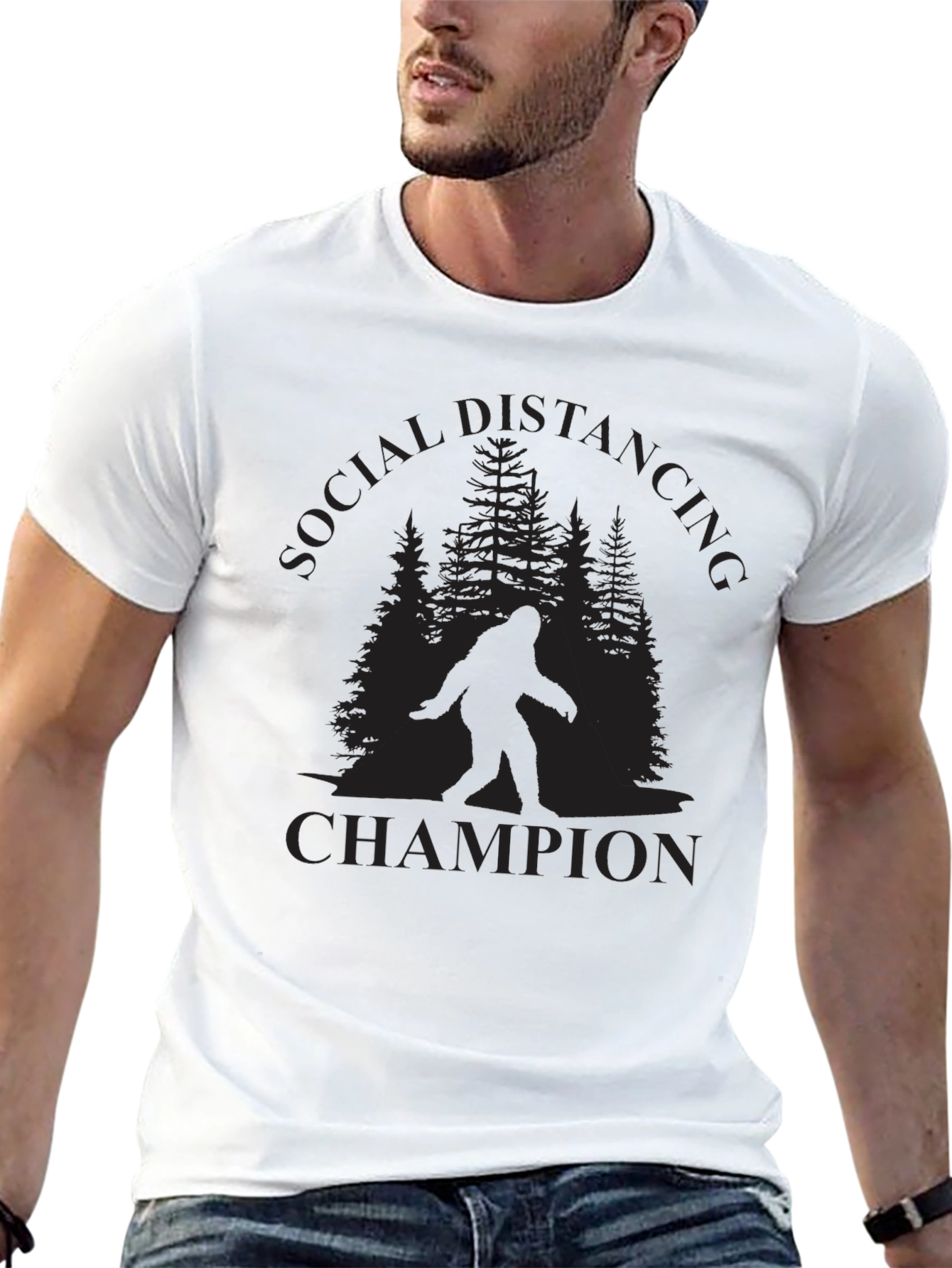 Social Distancing Champion Bigfoot T-Shirt