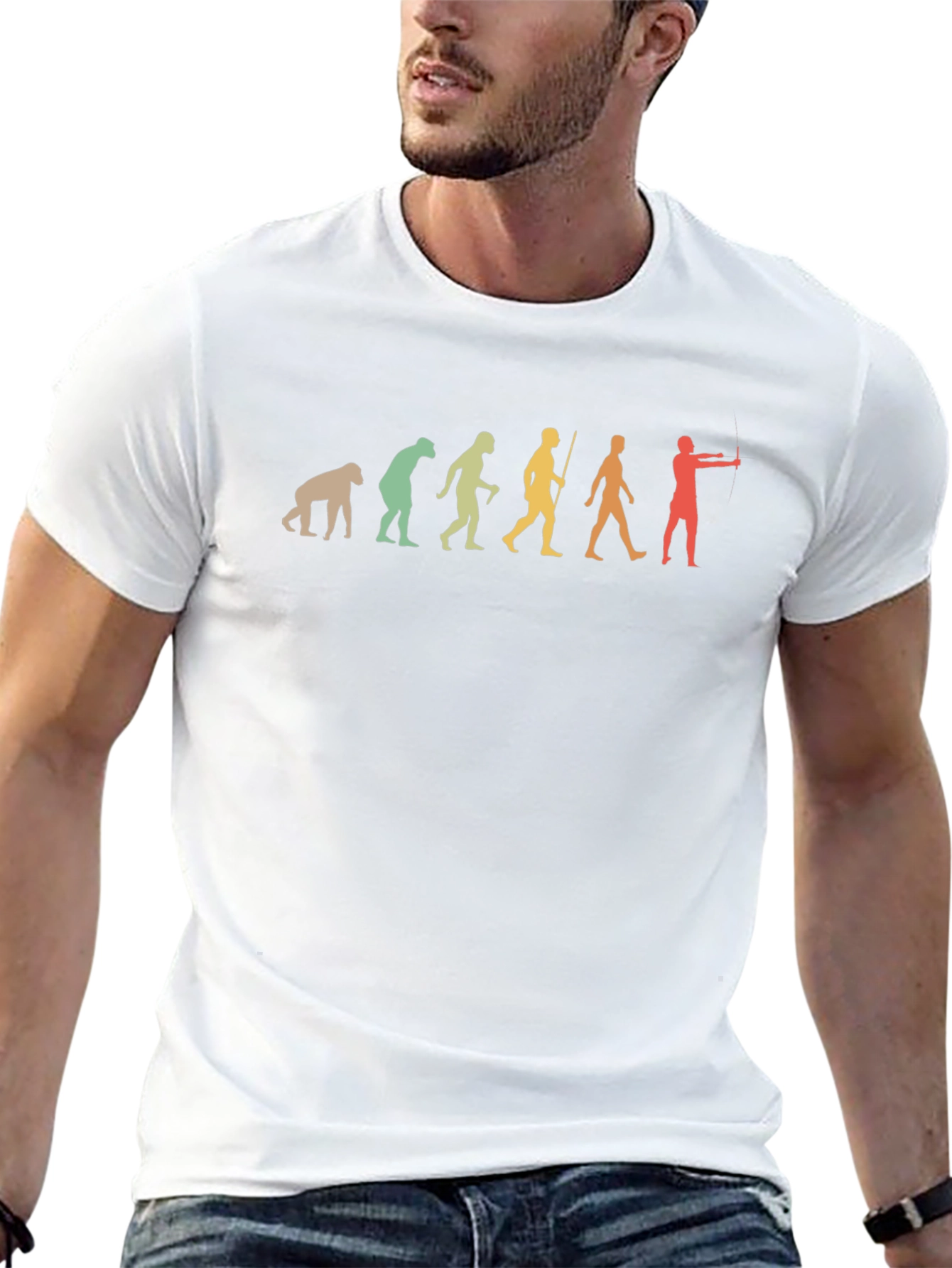 Evolution of Archery T-Shirt - Fun & Unique Design