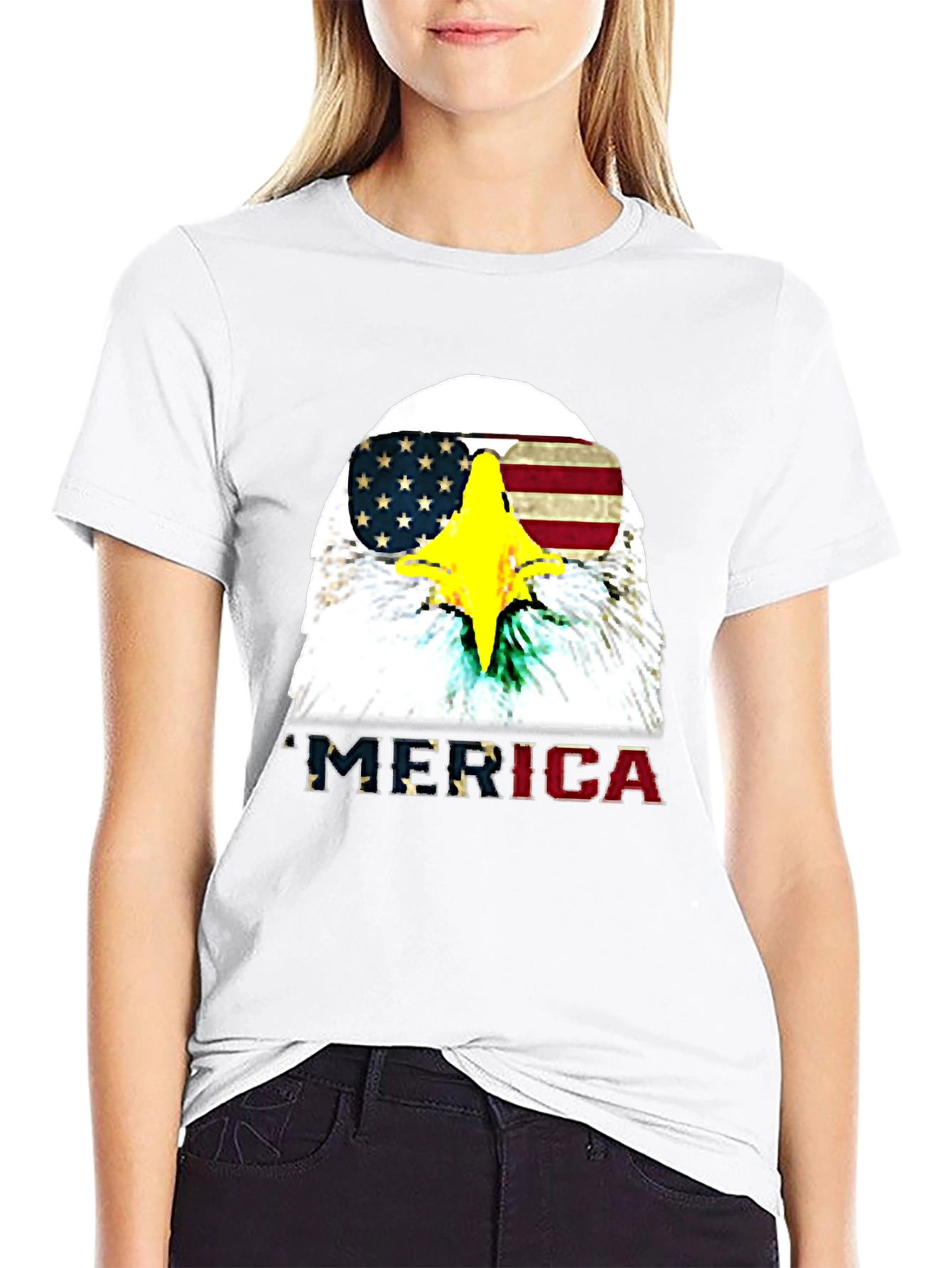 Patriotic Eagle Graphic T-Shirt